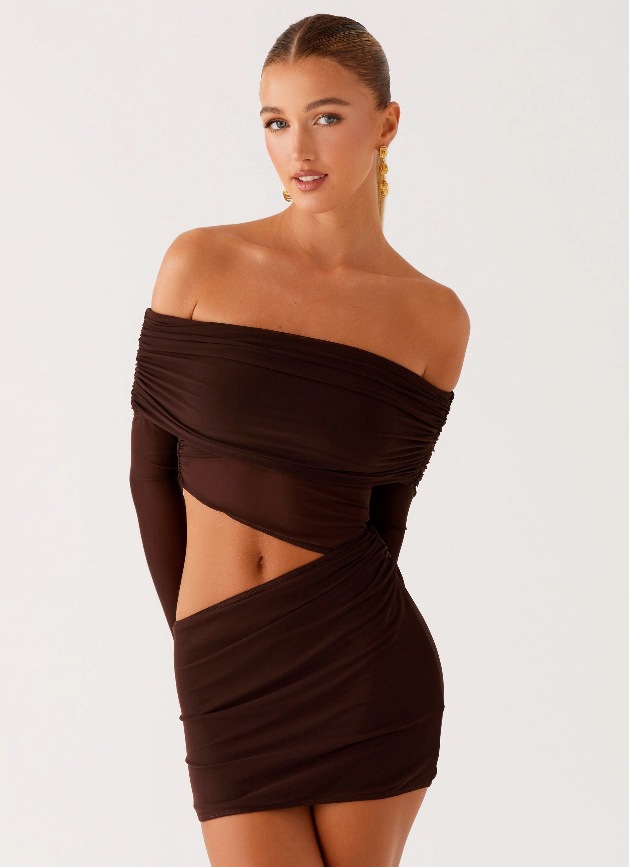 Emery Mini Dress - Chocolate Trend Focused