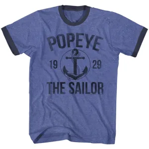 Popeye Anchor Men's Ringer T-Shirt