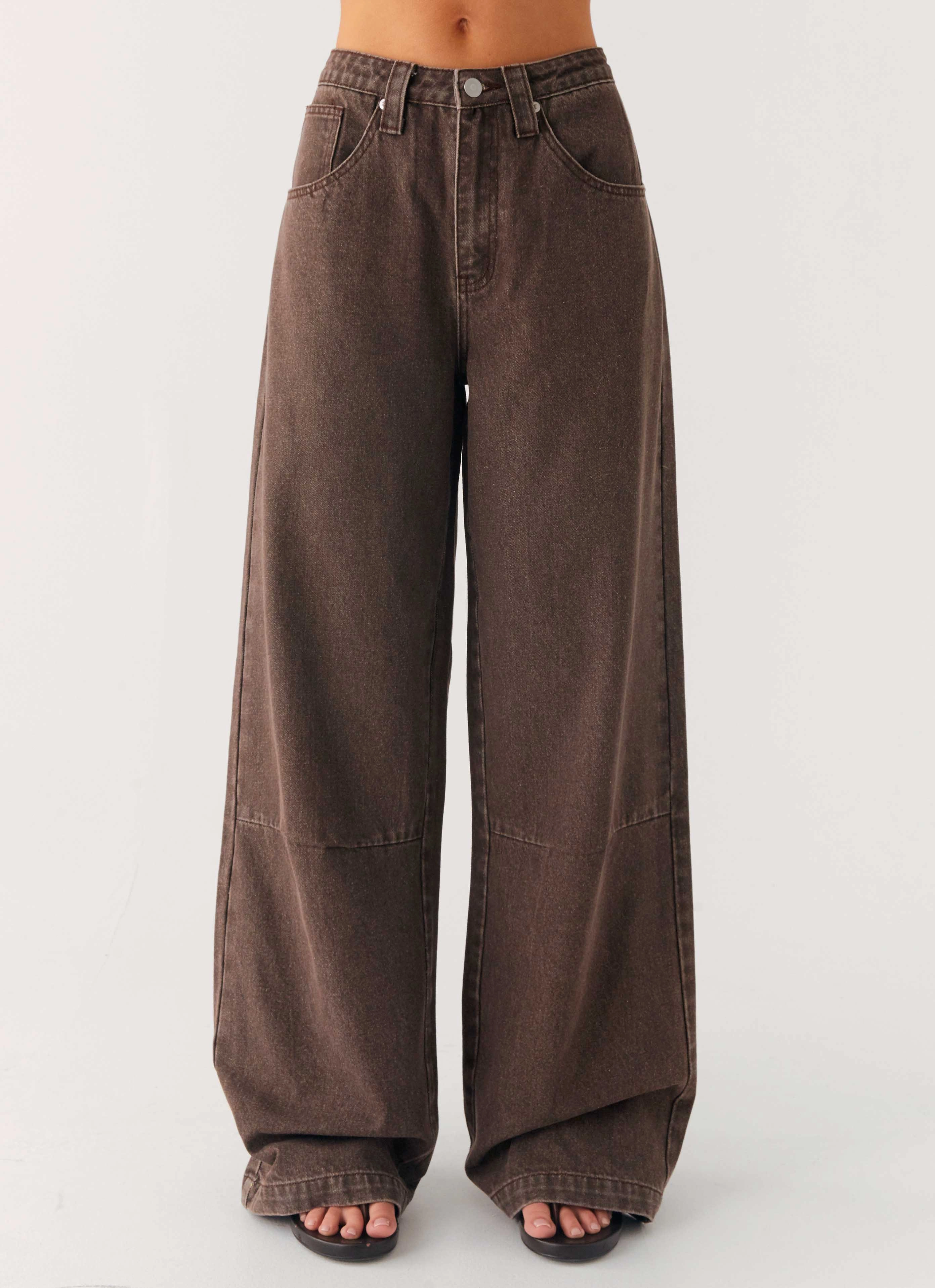 Cold Days Midwest Low Rise Jeans - Light Wash Chocolate