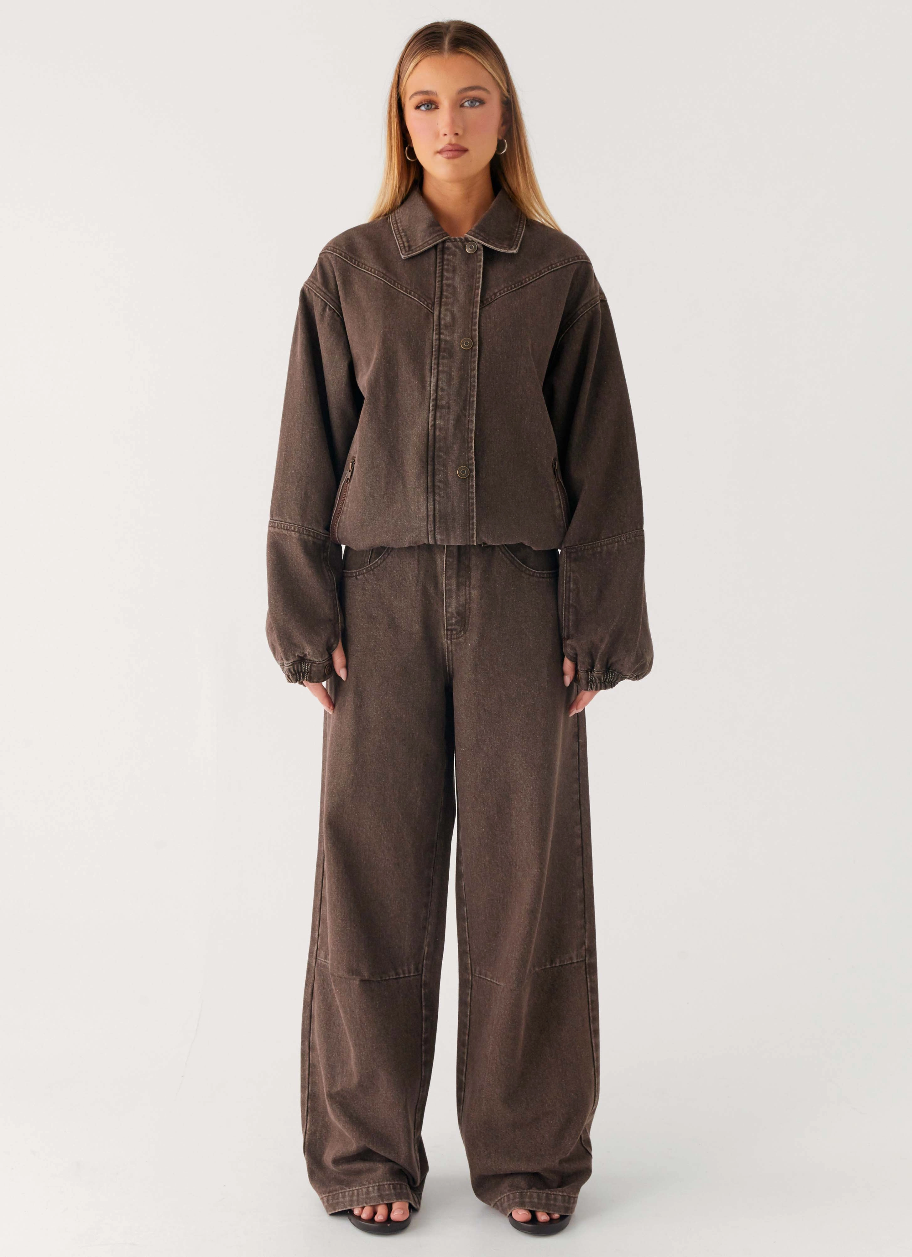 Modern Day Look Simple Look Midwest Low Rise Jeans - Light Wash Chocolate