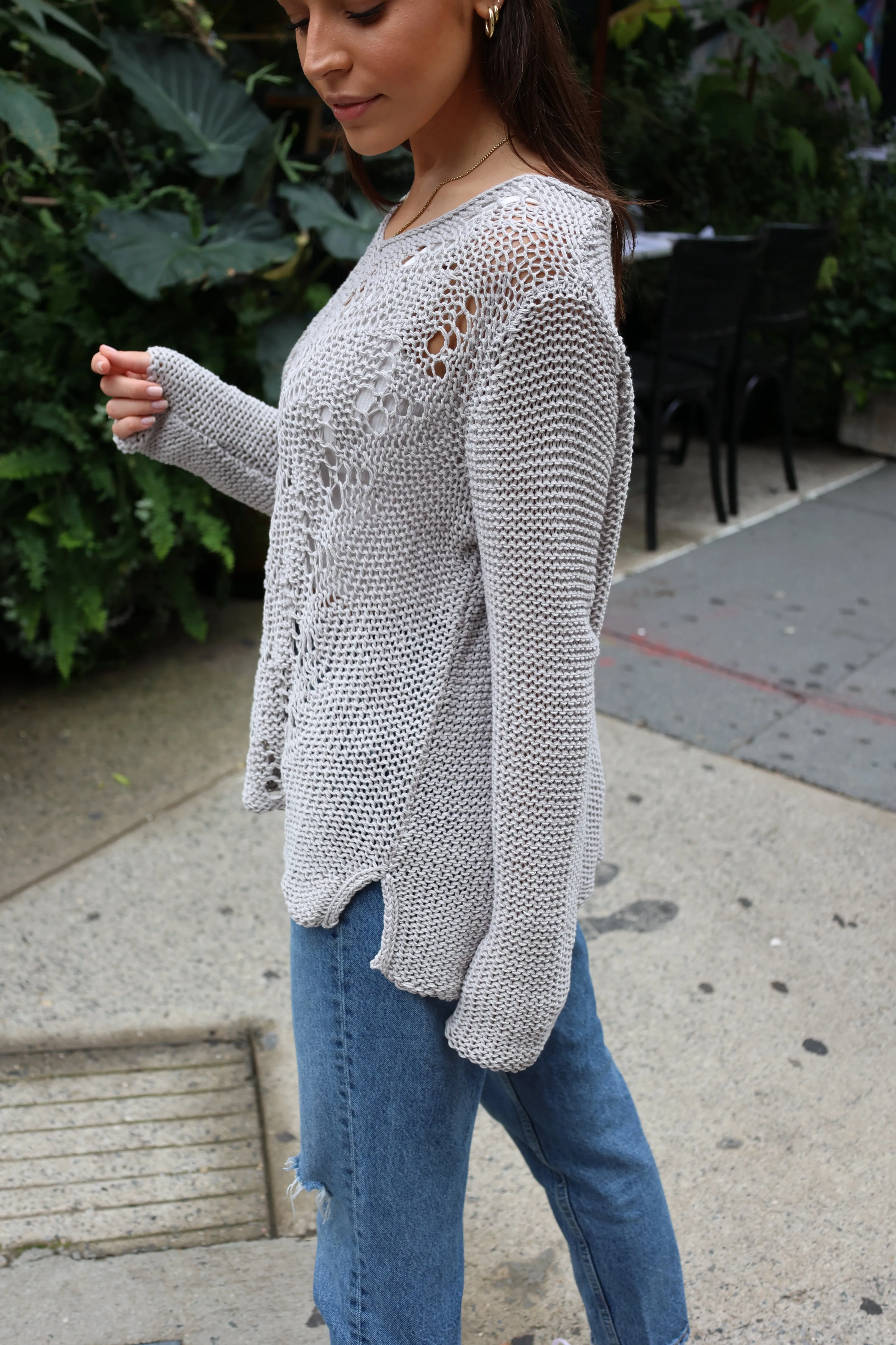 Portia Cotton Crew Sweater