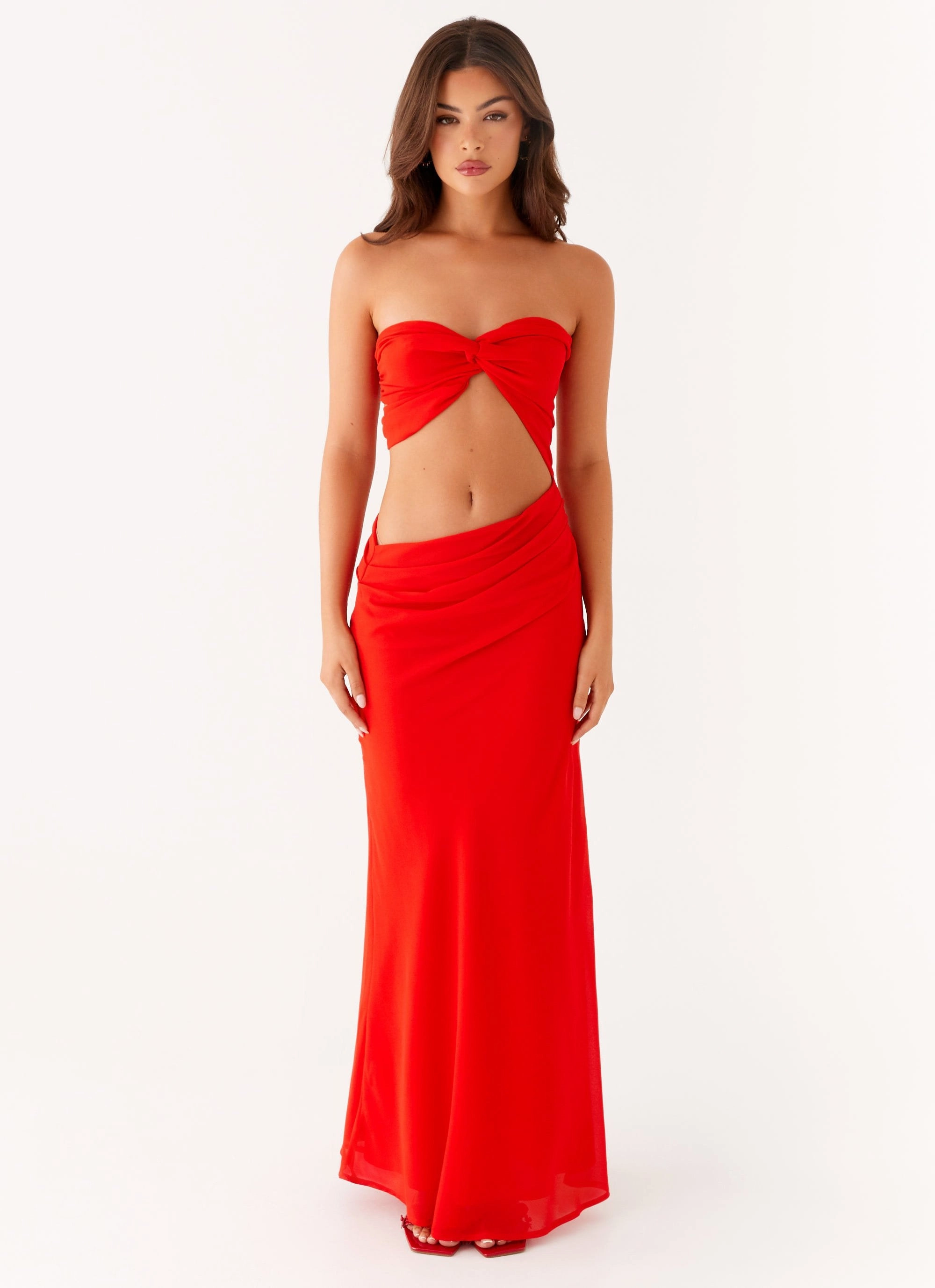 Smart Tailoring Classic Edge Carla Maxi Dress - Red