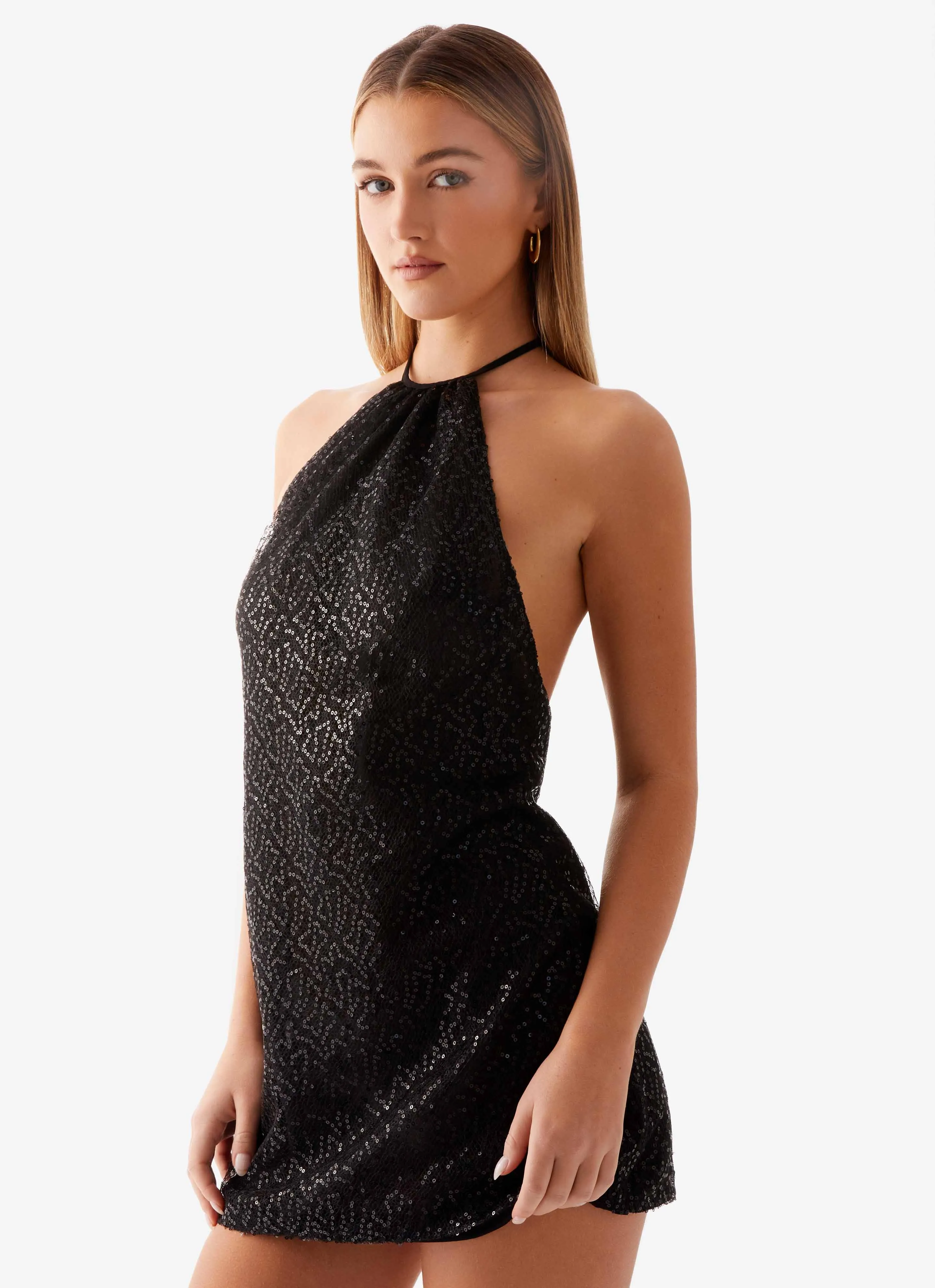 Local Favorite Kingdom Sequin Mini Dress - Black