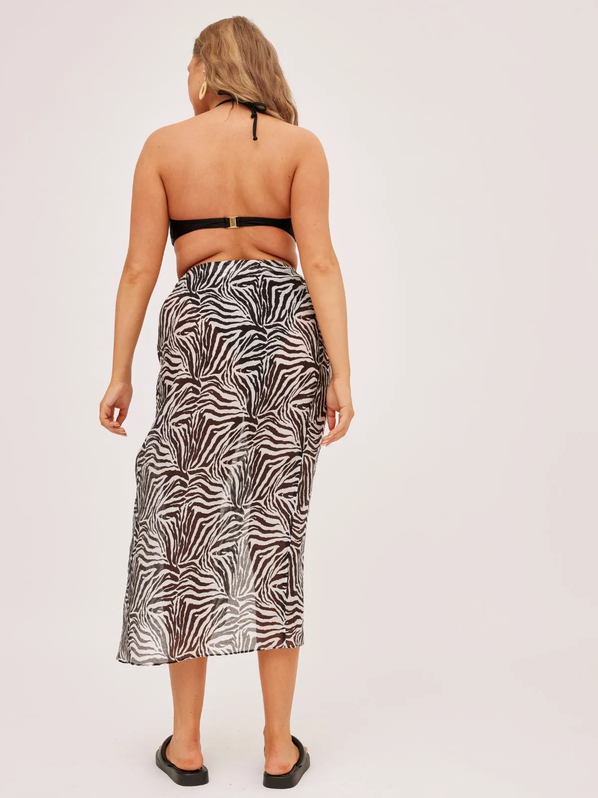 Aurelia Sheer Beach Sarong / Zebra Travel Ease