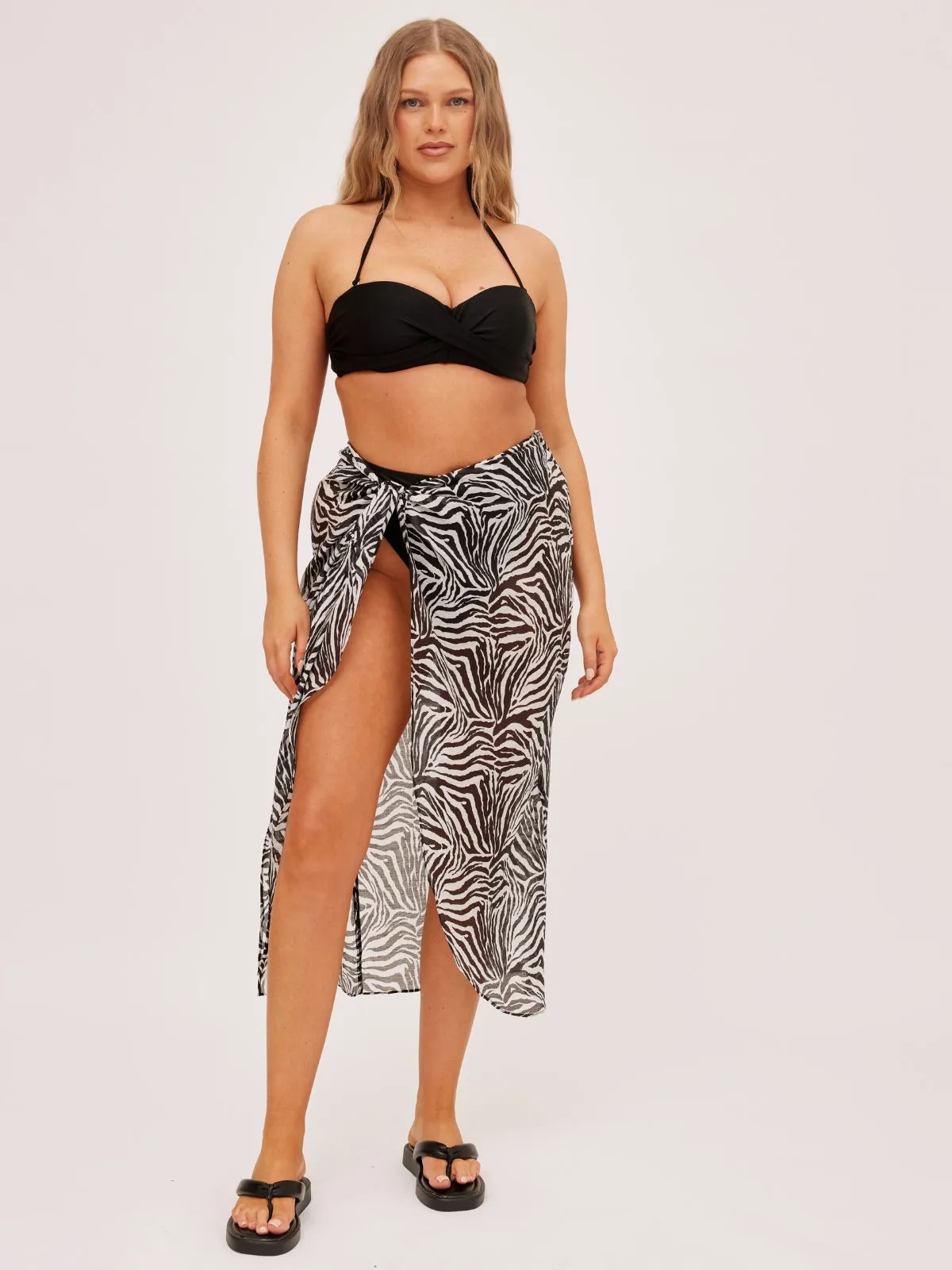 Aurelia Sheer Beach Sarong / Zebra Fashion Collab