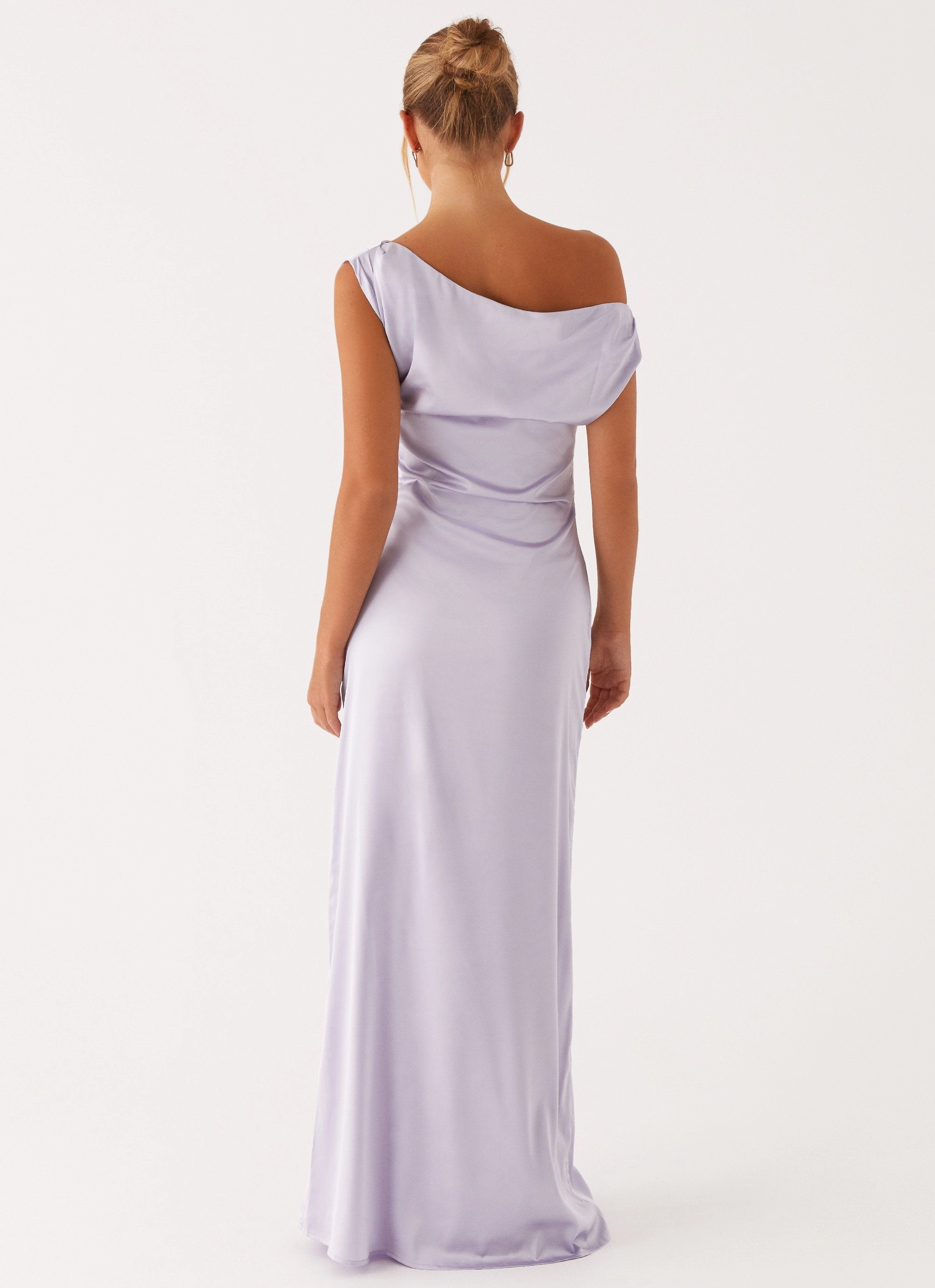 Heart Of Glass Satin Maxi Dress - Lilac Smart Shape