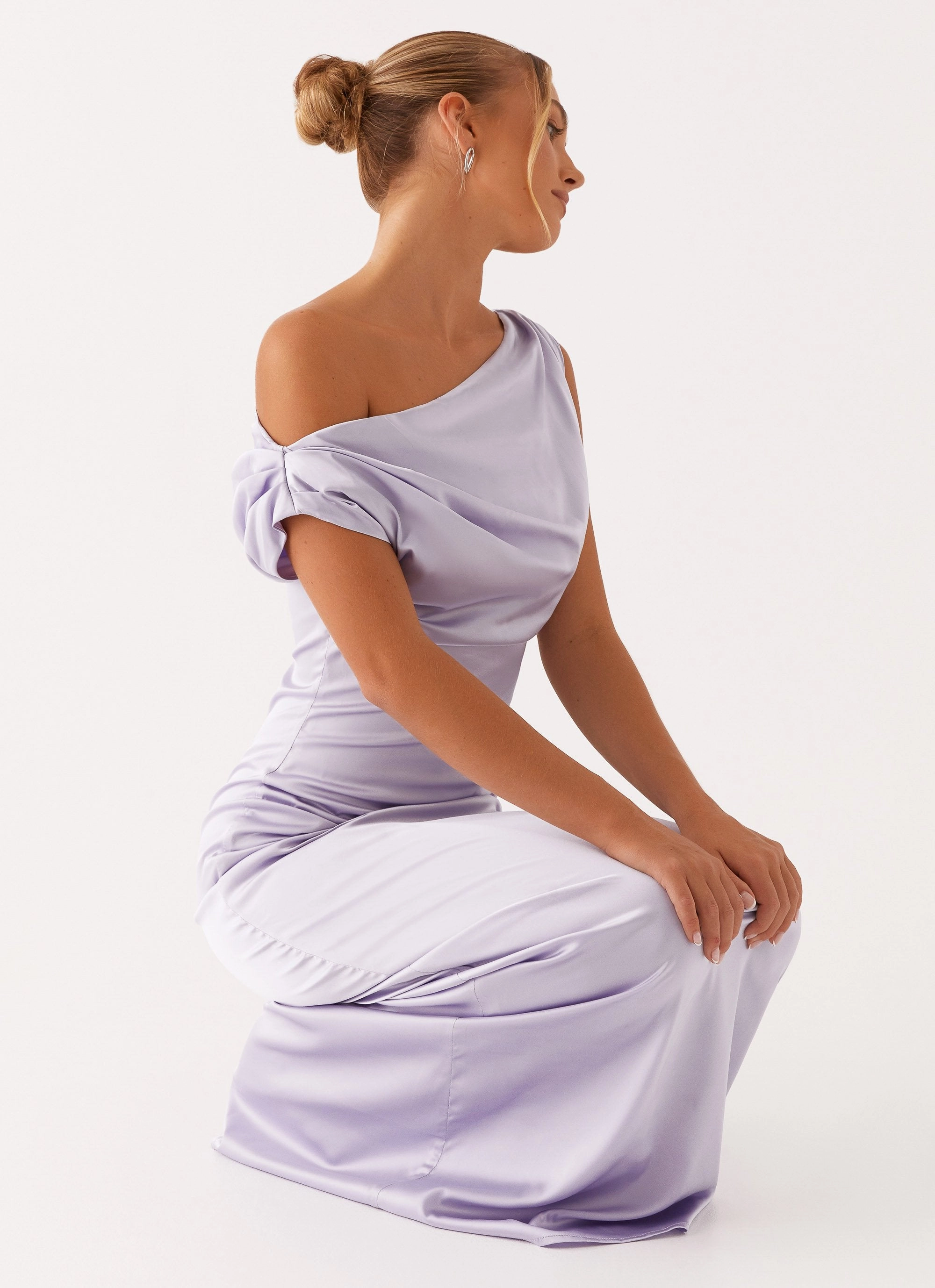 Light Appeal Casual maxi dress Heart Of Glass Satin Maxi Dress - Lilac