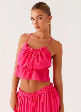 Premium Look Zaya Backless Top - Fuchsia Zaya Backless Top - Fuchsia Unrestricted Movement Comfy Flex