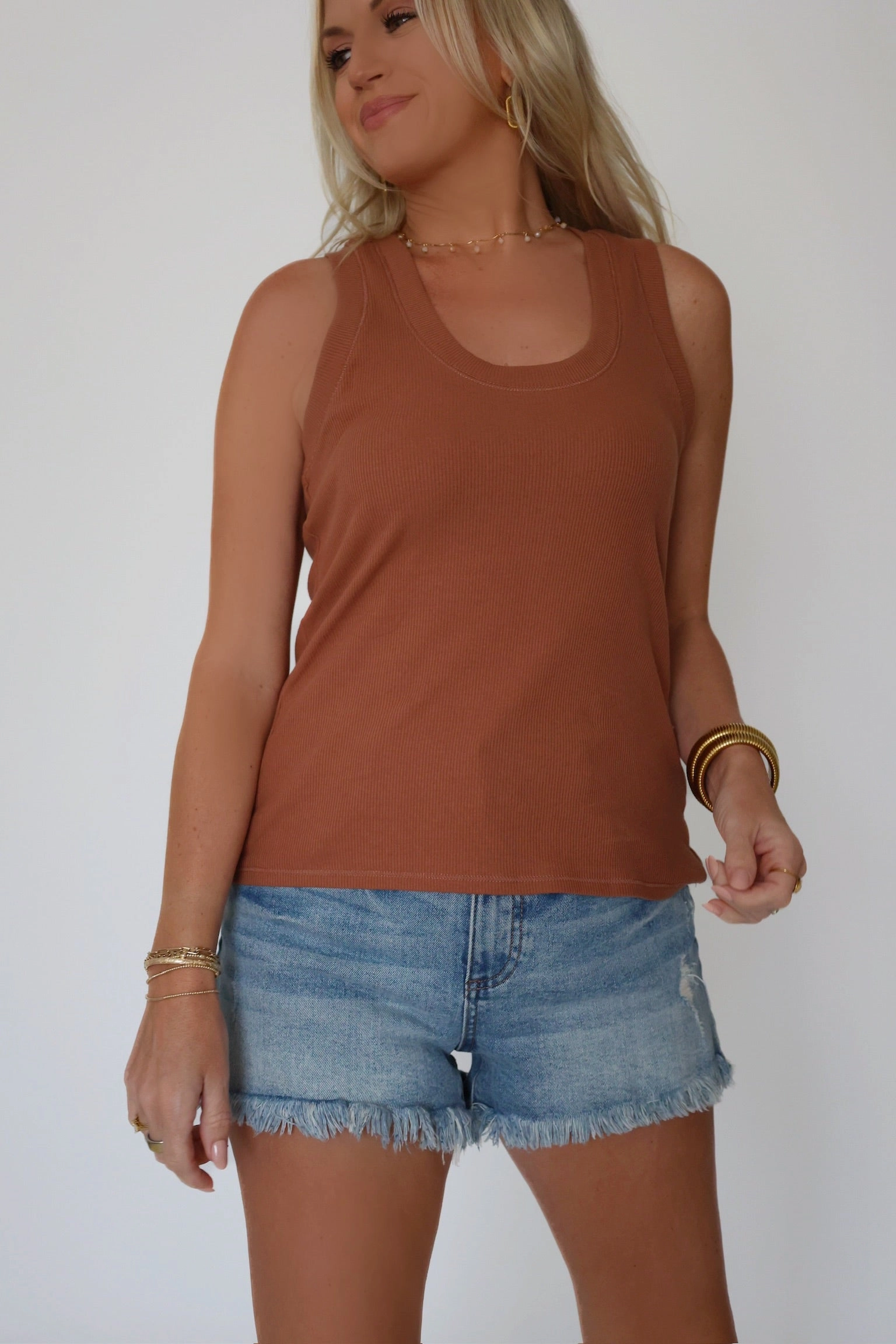 Everyday Comfort Sirena Rib Tank - Teakwood