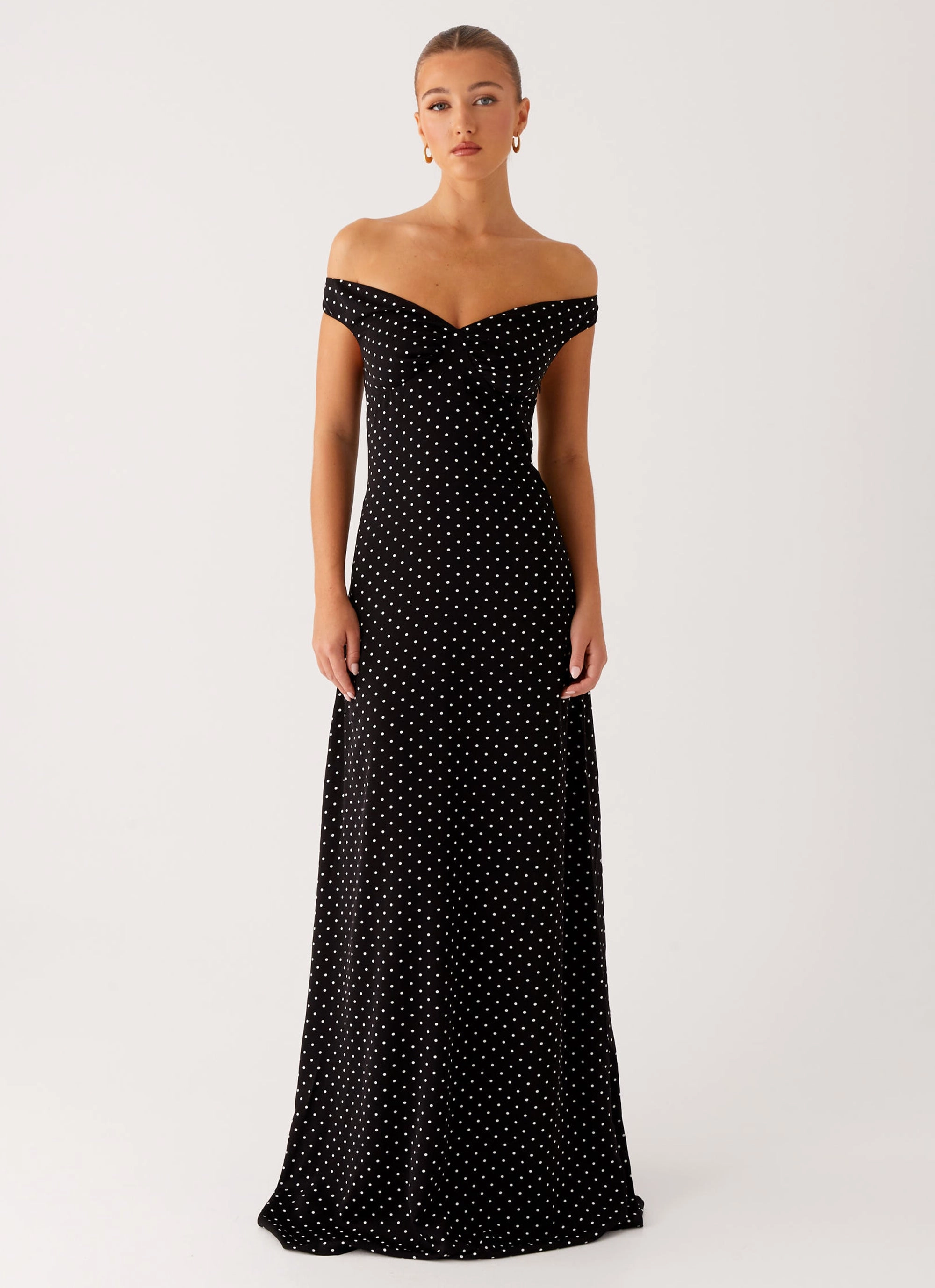 Timeless Wearable Cozy Wearable Melany Maxi Dress - Black Polka Dot