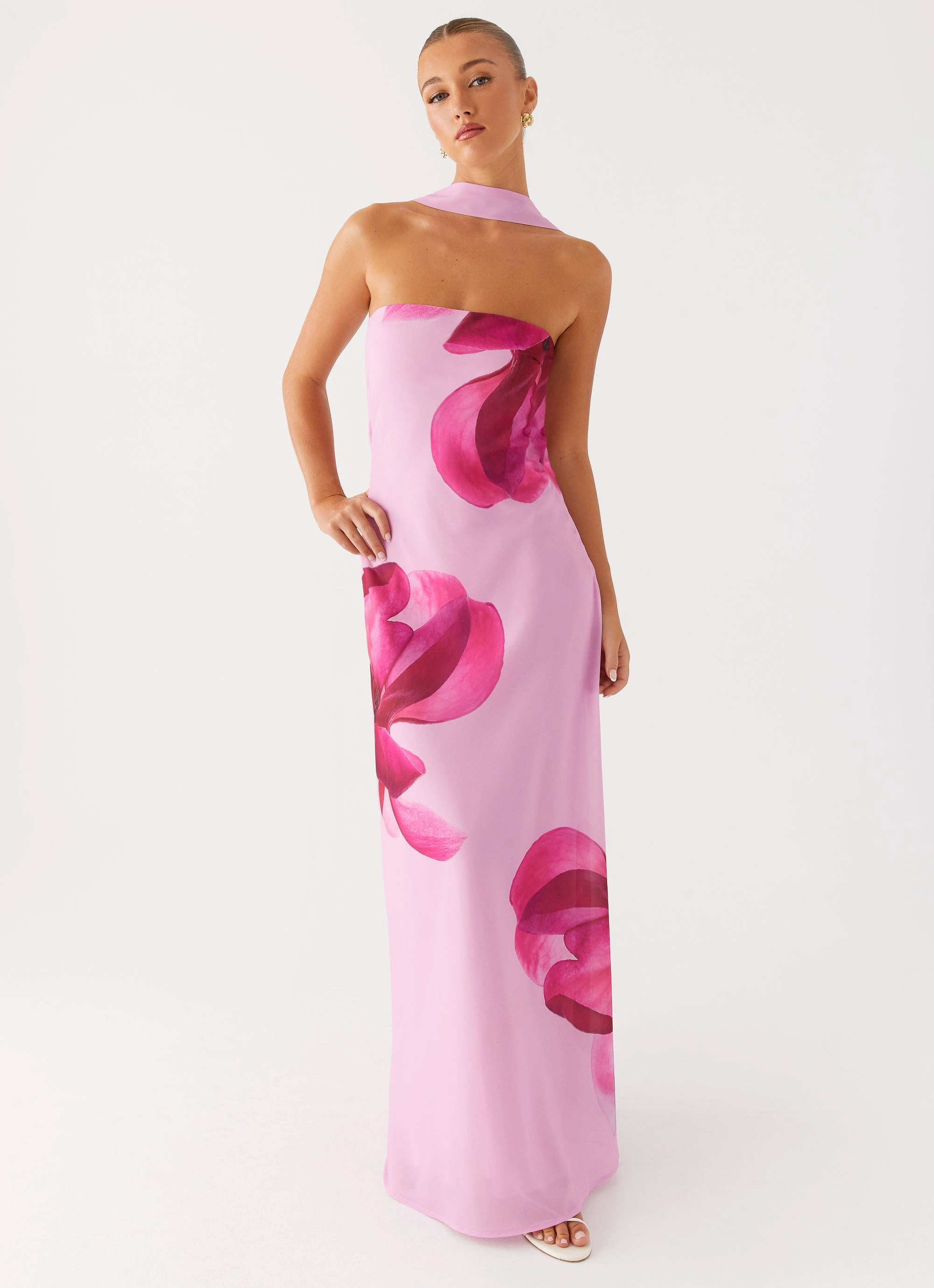 Prim Maxi Dress - Pastel Pink Balanced Tones