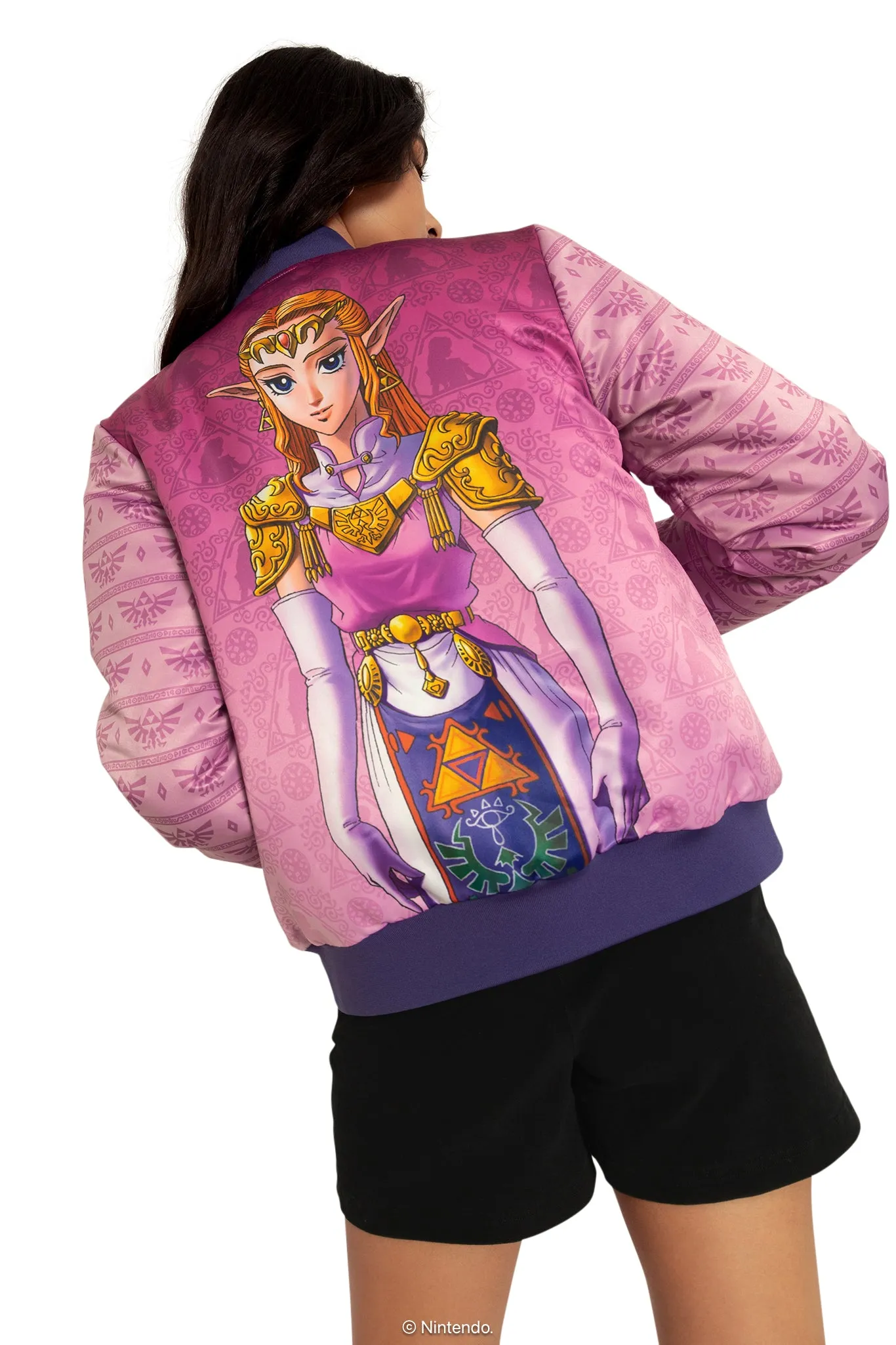 Princess Zelda And Sheik Reversible Bomber Jacket
