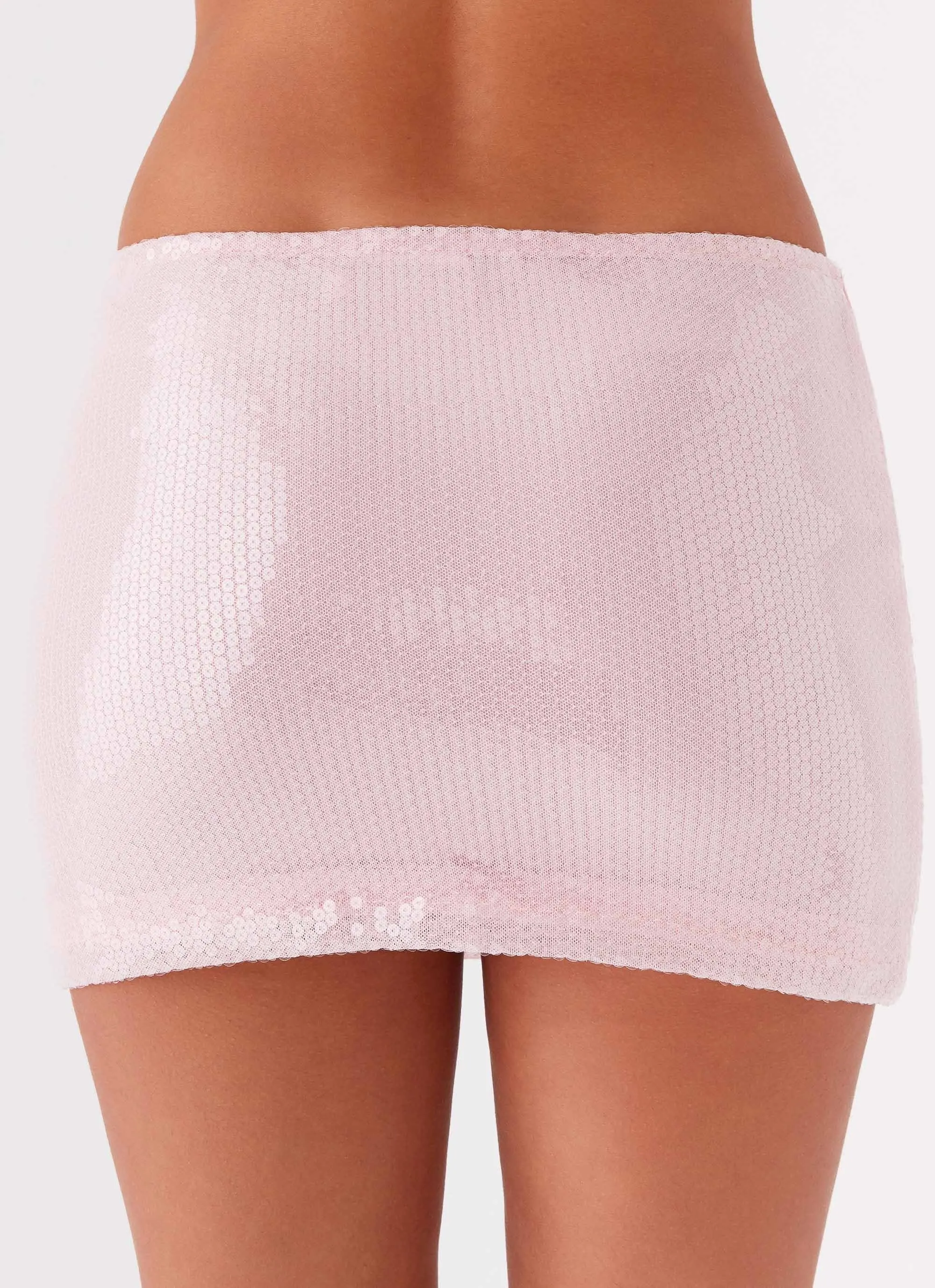 Perfect Fantasy Sequin Mini Skirt - Pink Minimalist Chic