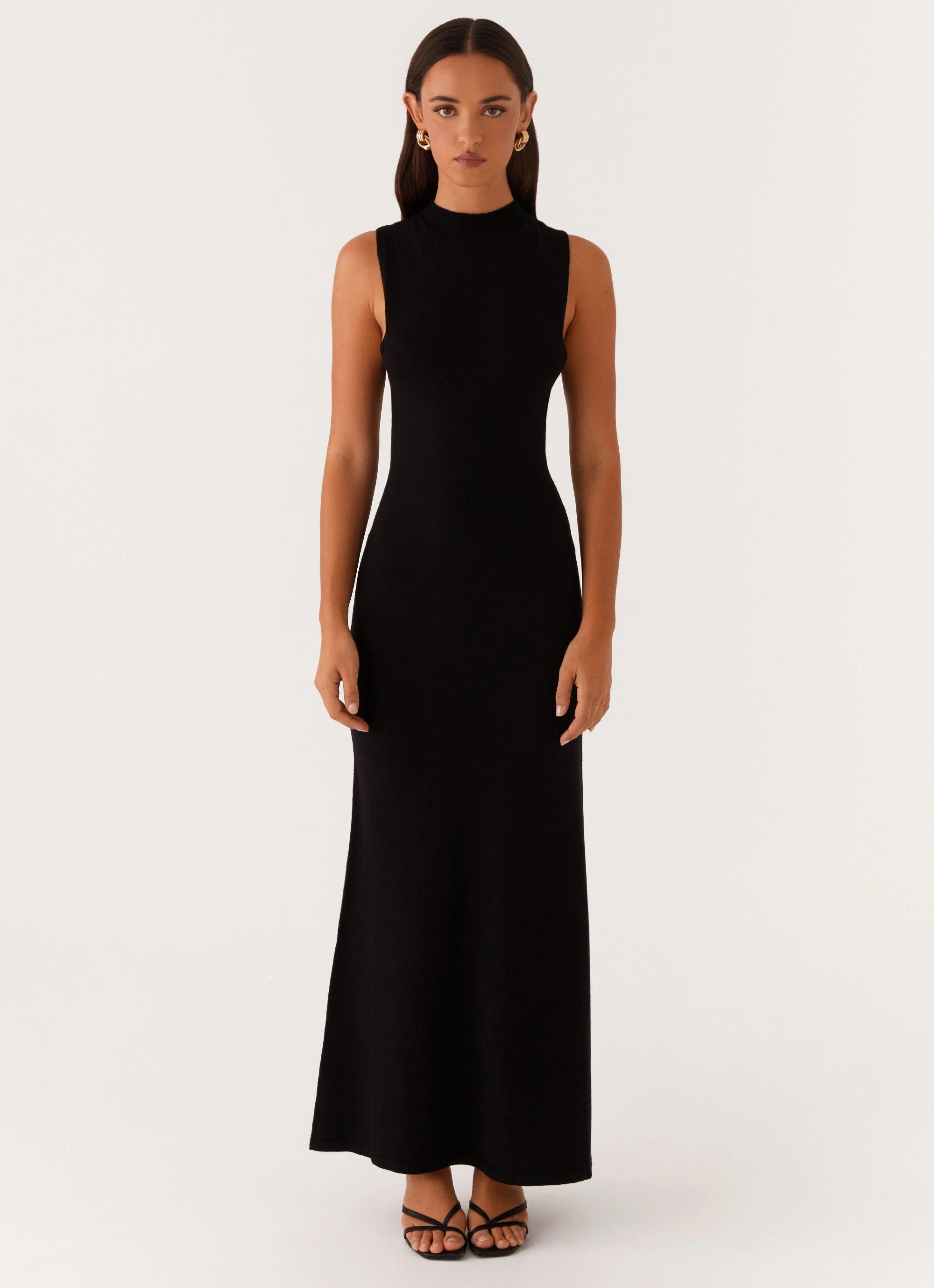 Prove It Knit Maxi Dress - Black cut out