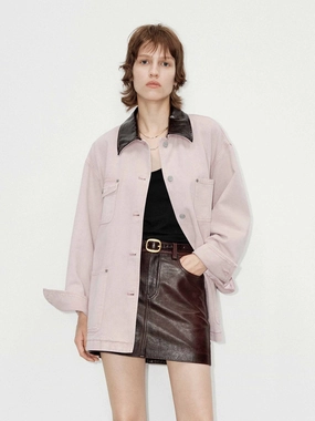 Pu Collar Cotton Jacket Pu Collar Cotton Jacket