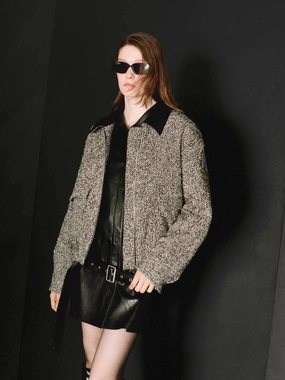 PU Collar Regular Jacket PU Collar Regular Jacket