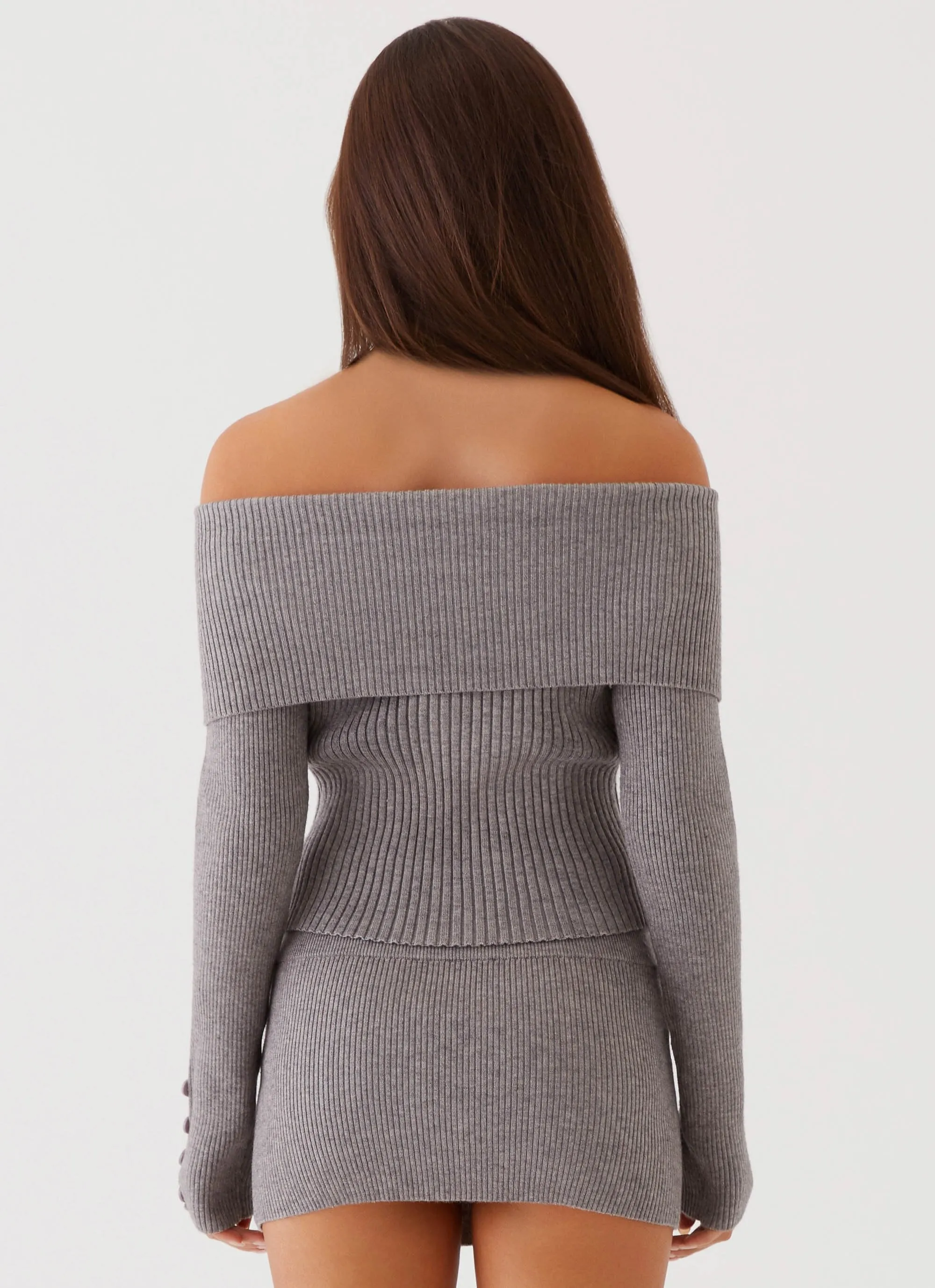 Maura Low Rise Mini Skirt - Charcoal Mix Separates