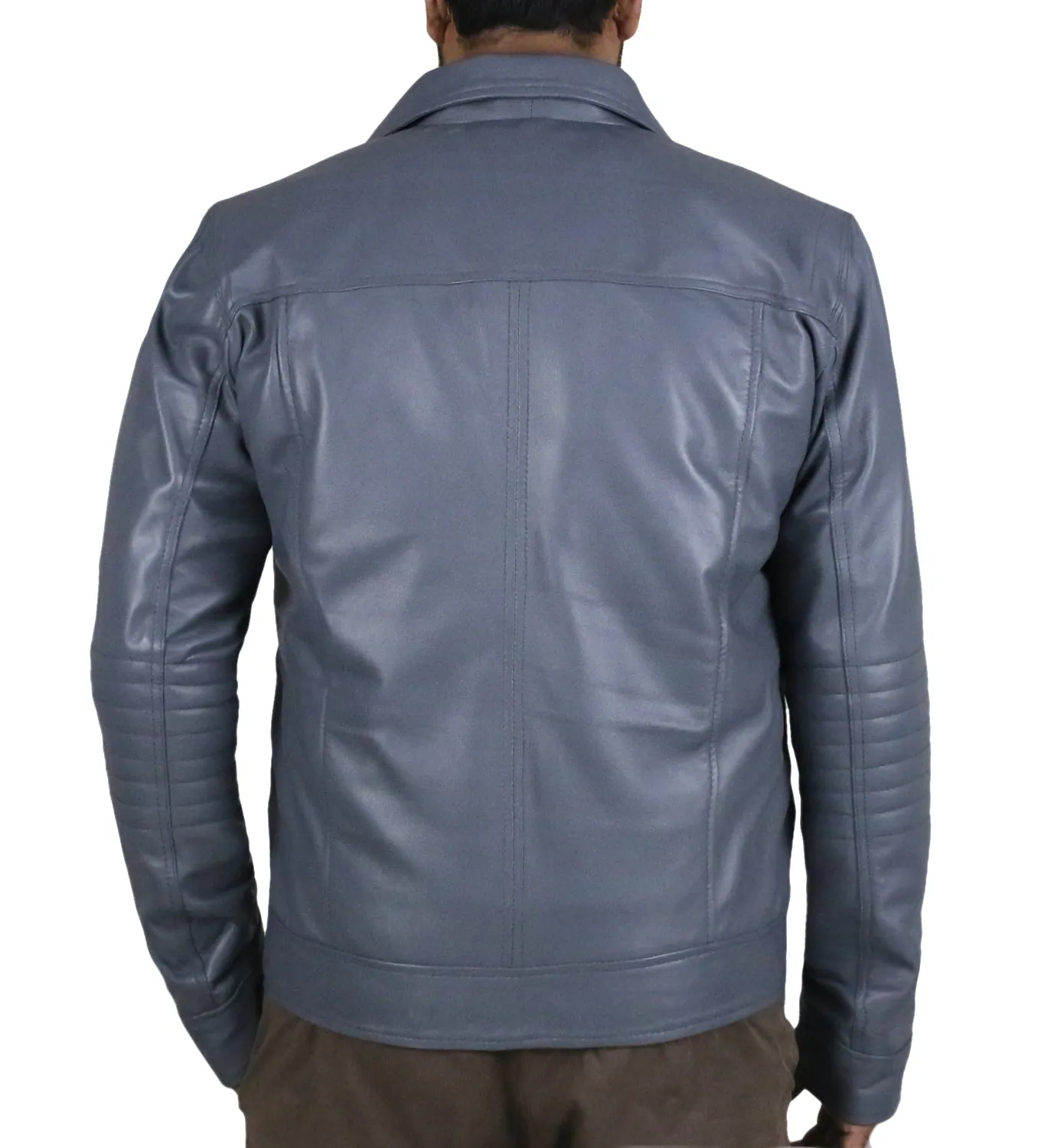 Quantara Maroon Aviator Leather Jacket
