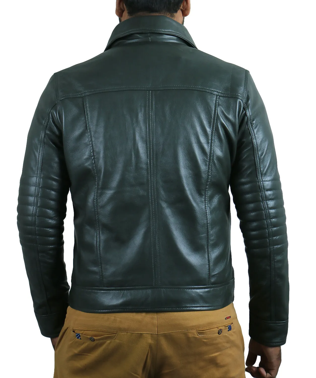 Quantara Maroon Aviator Leather Jacket