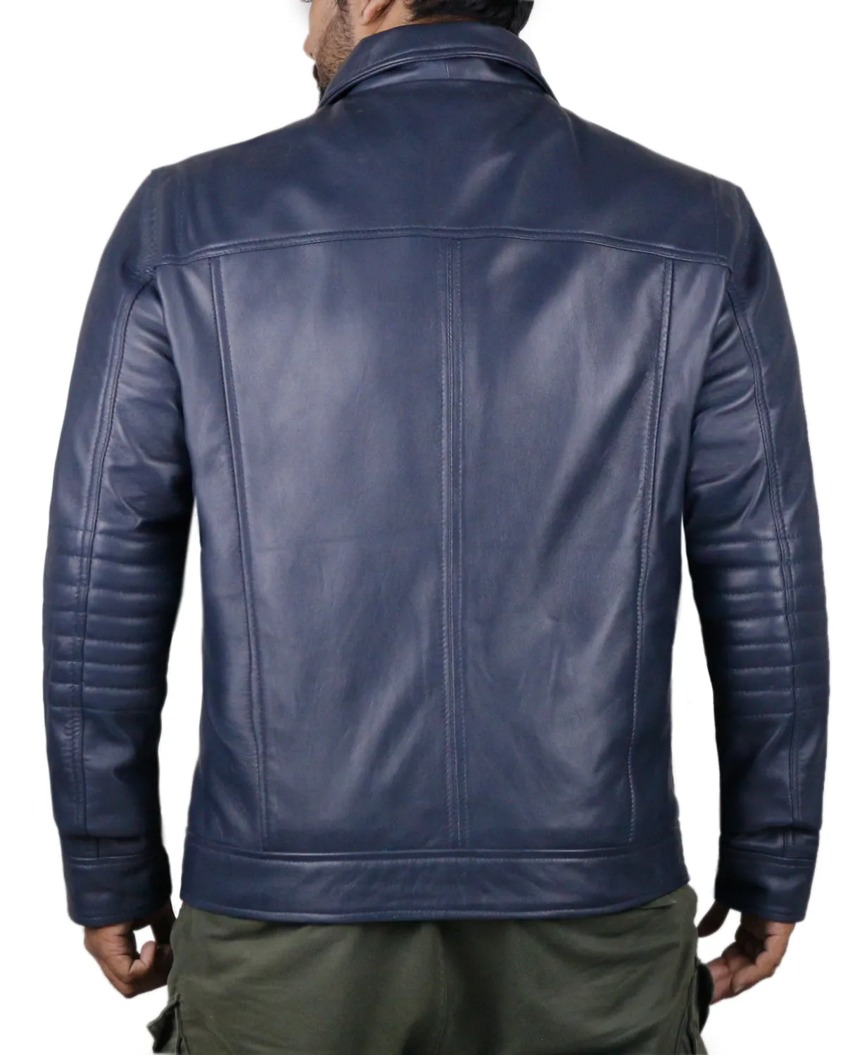 Quantara Maroon Aviator Leather Jacket