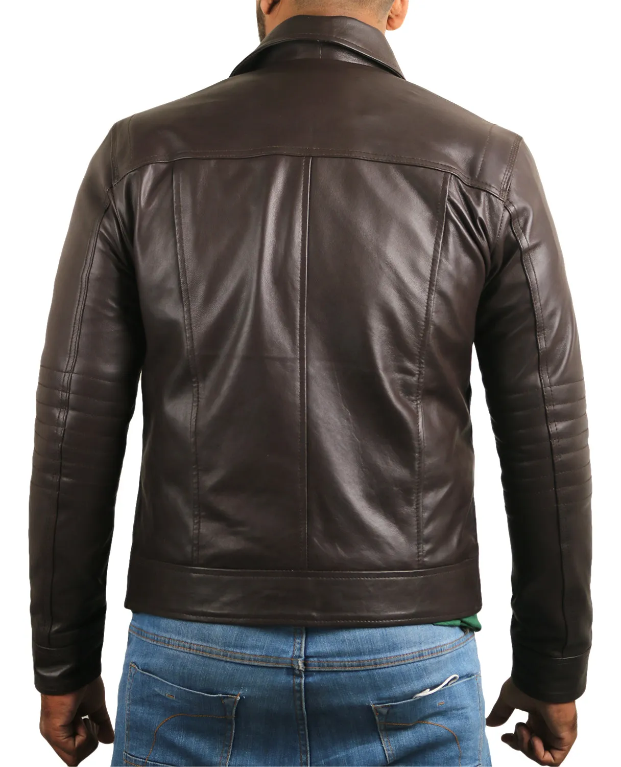Quantara Maroon Aviator Leather Jacket