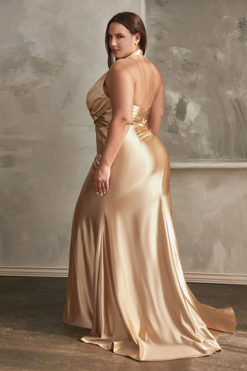 Queen Of The Hour | Satin Halter Gown | LaDivine CH079