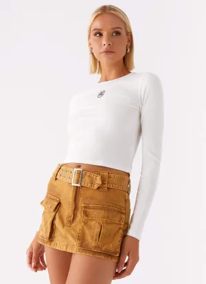Quick Dry Fabric Burning Bridges Mini Skirt - Brown Burning Bridges Mini Skirt - Brown Street Attire