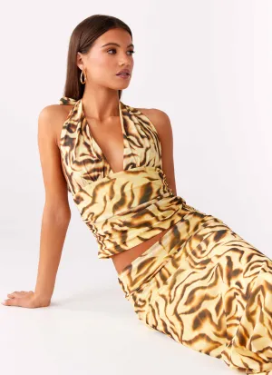 Quick Release Fastener Not My Problem Hater Neck Top - Yellow Zebra Not My Problem Hater Neck Top - Yellow Zebra Brushed Microfiber Surface