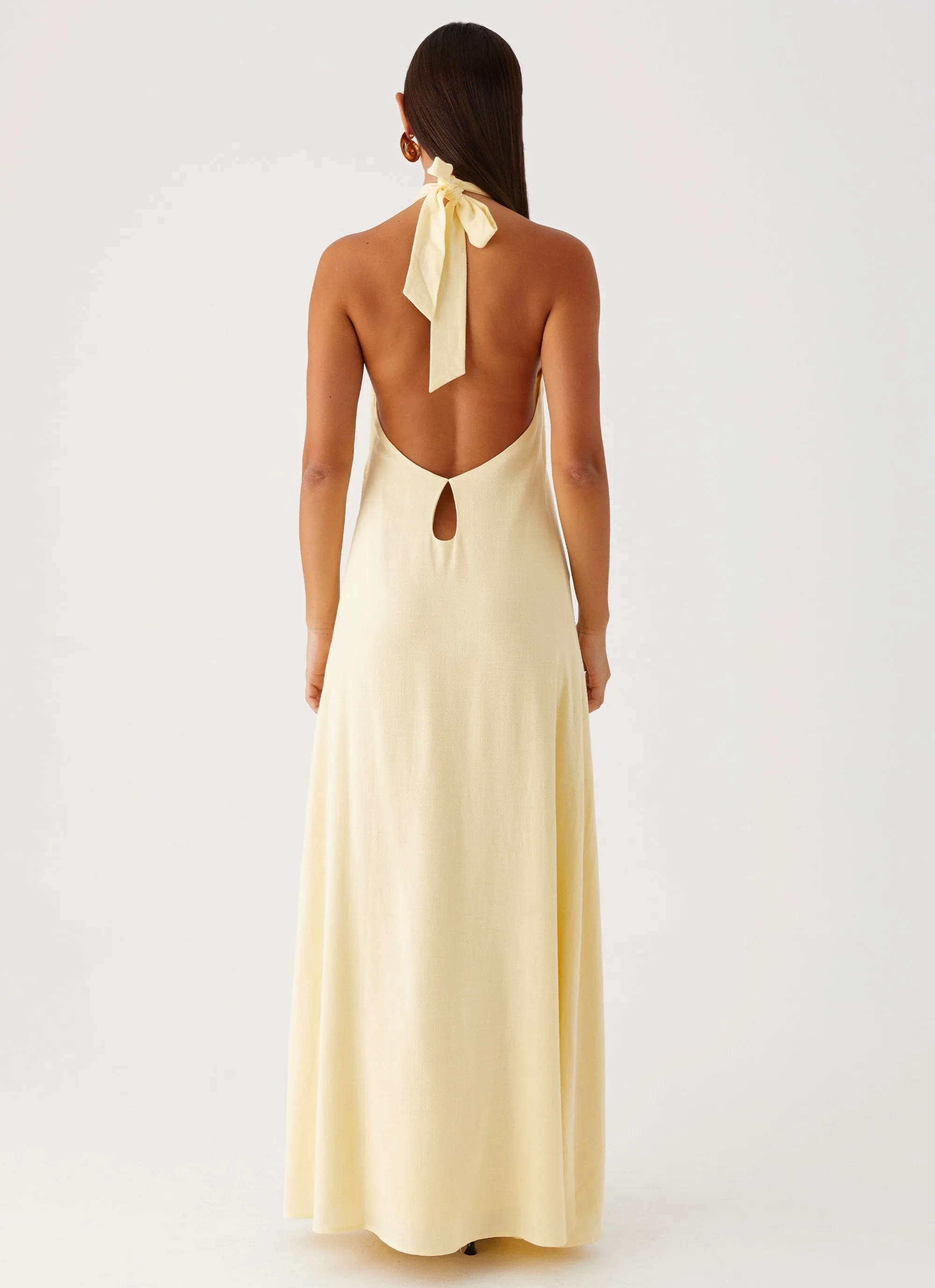 Golden Child Linen Maxi Dress - Yellow Summer Camp