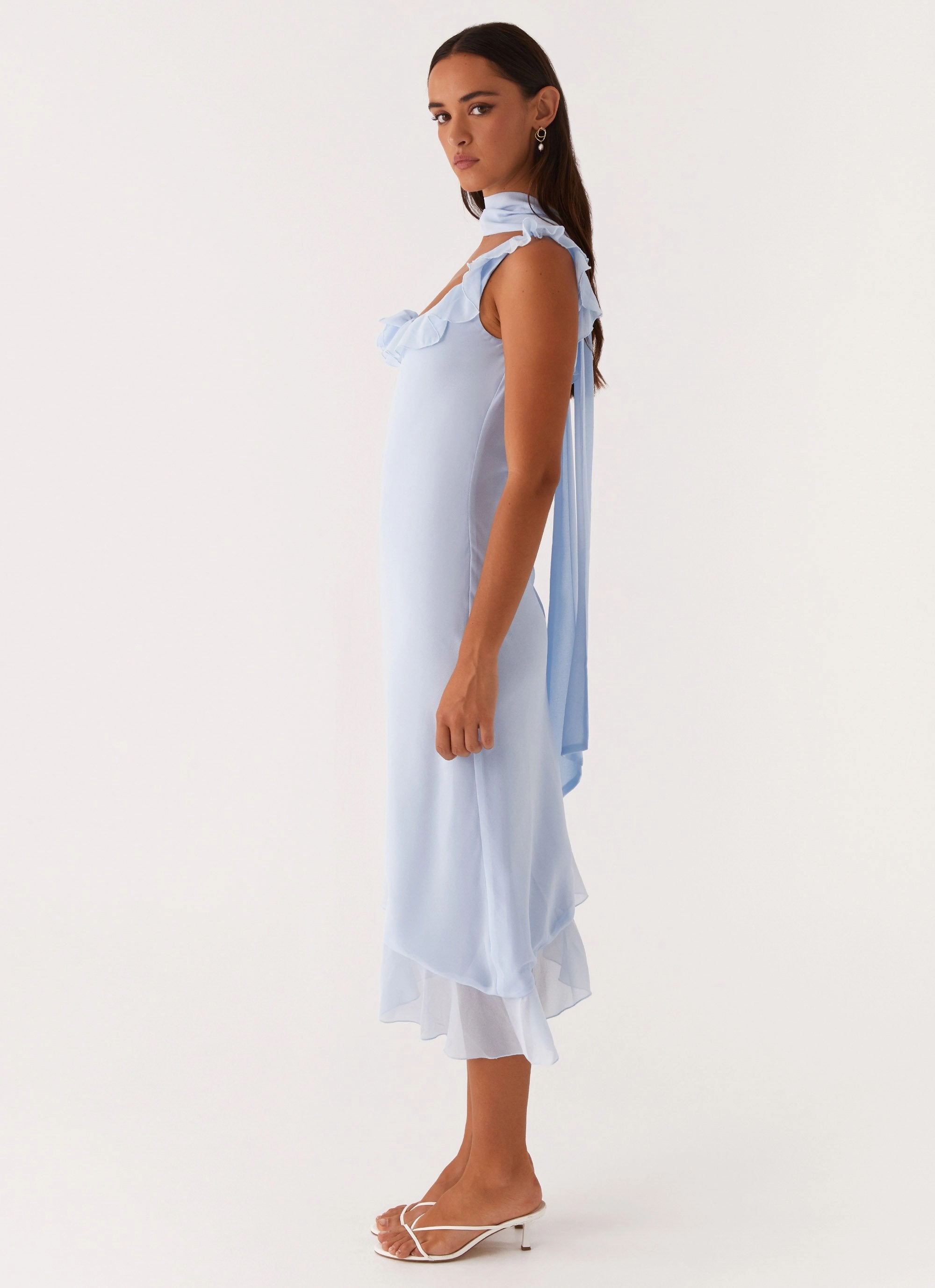 Fariday Midi Dress - Blue Minimalist-Style