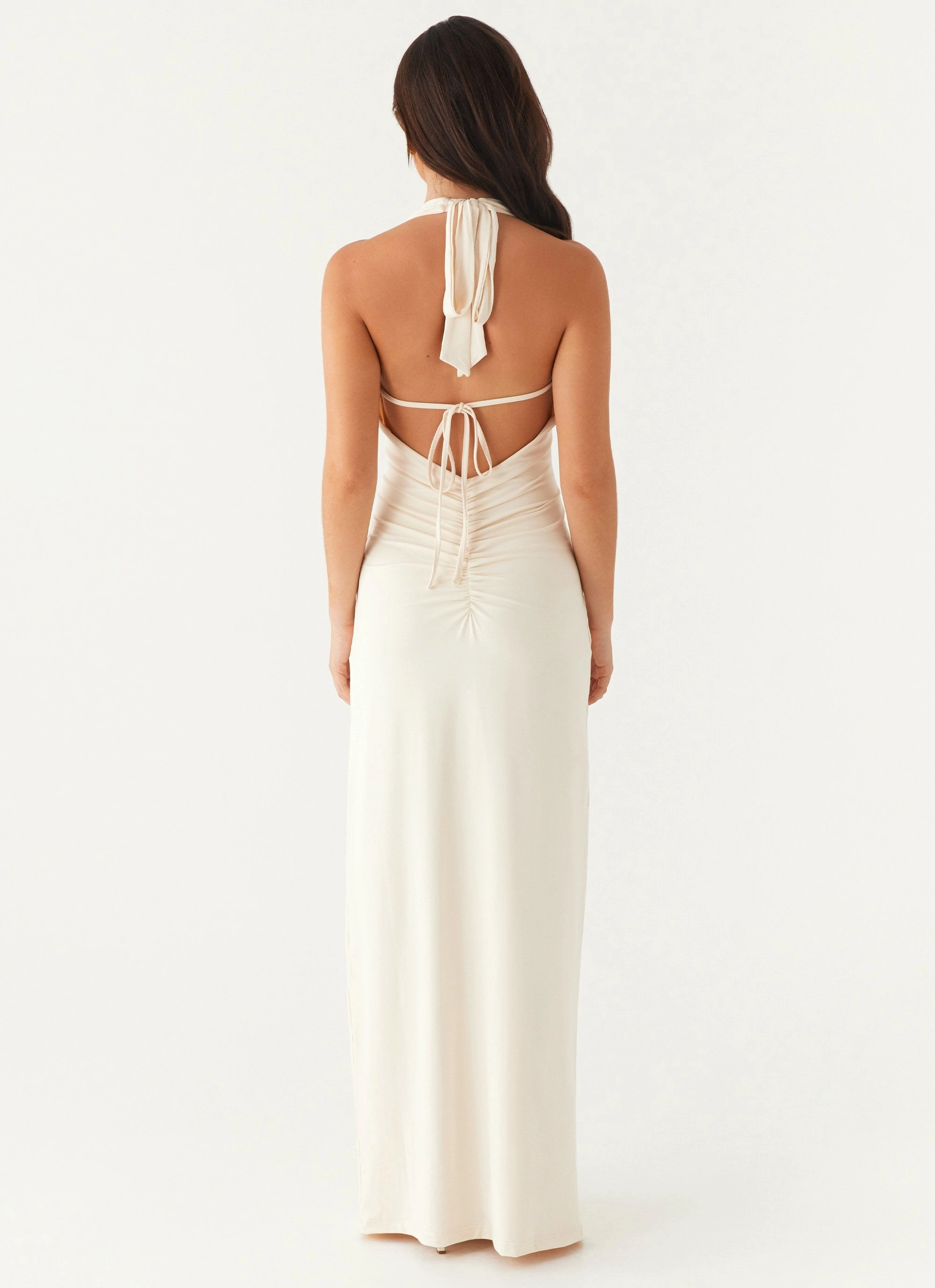 Dominica Maxi Dress - Ivory Removable-Straps Classic Fit