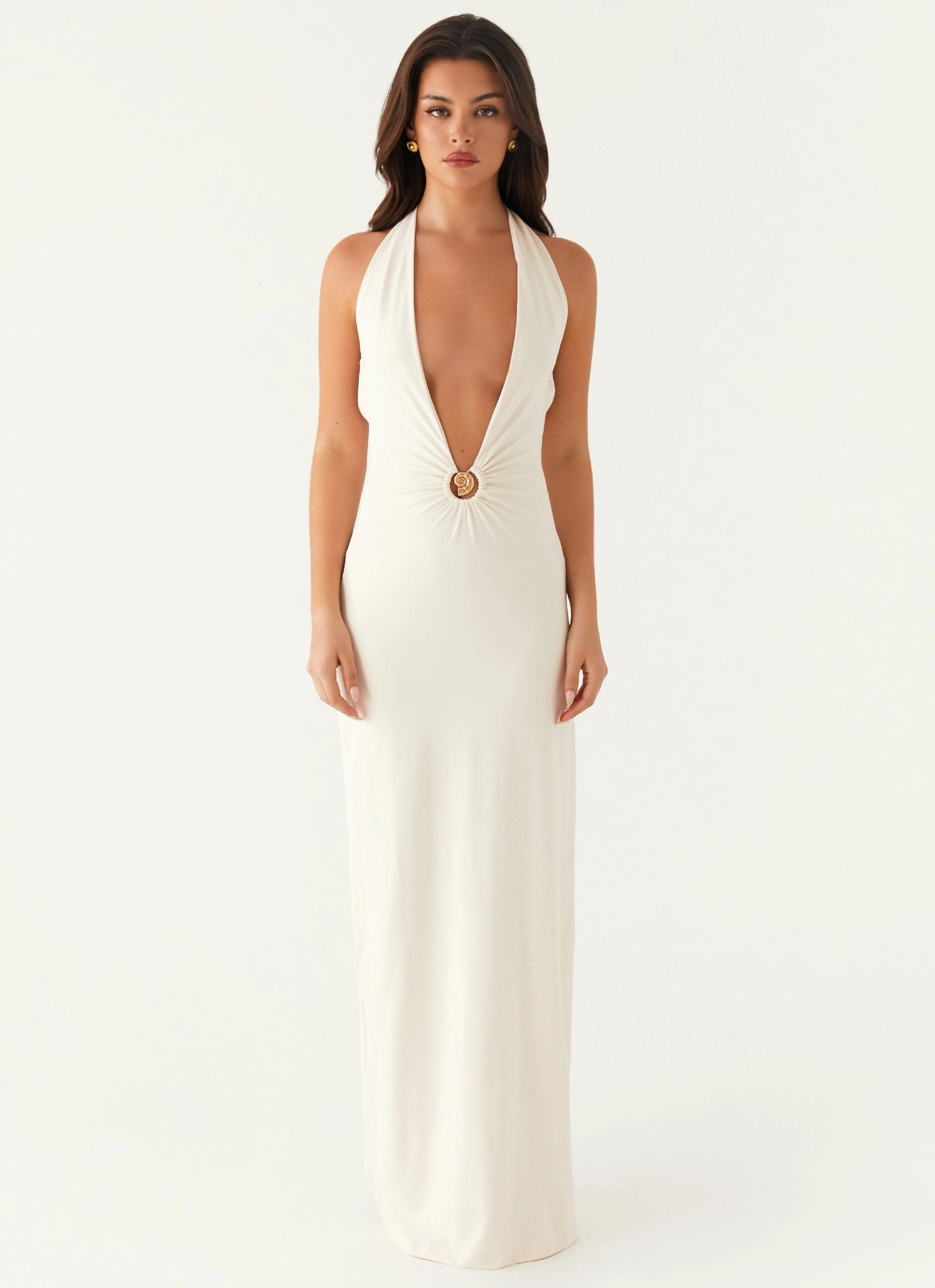Fresh Look Soft Waist Dominica Maxi Dress - Ivory