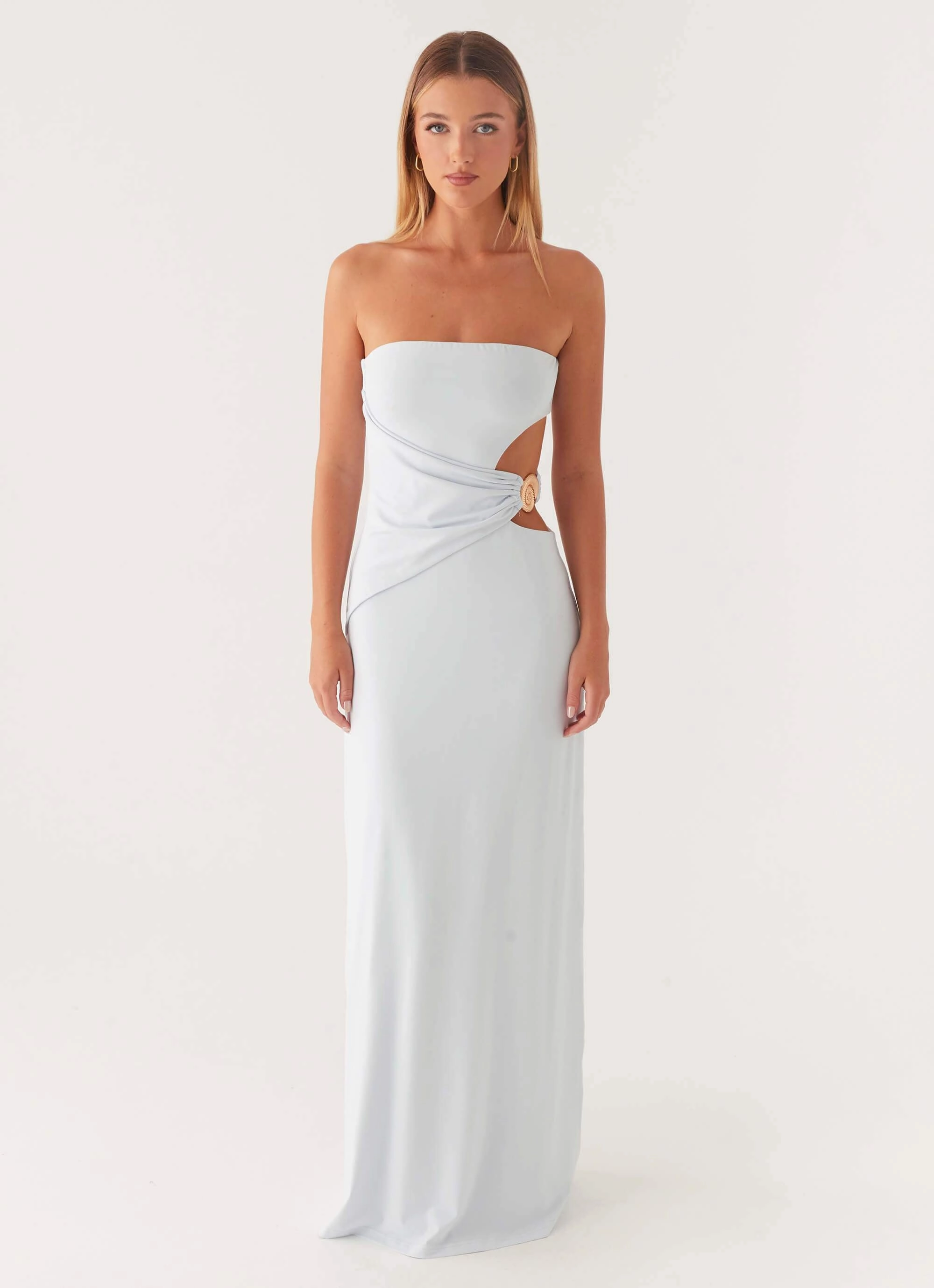Polished Tailoring Smart Layer Wear Anetta Maxi Dress - Pale Blue