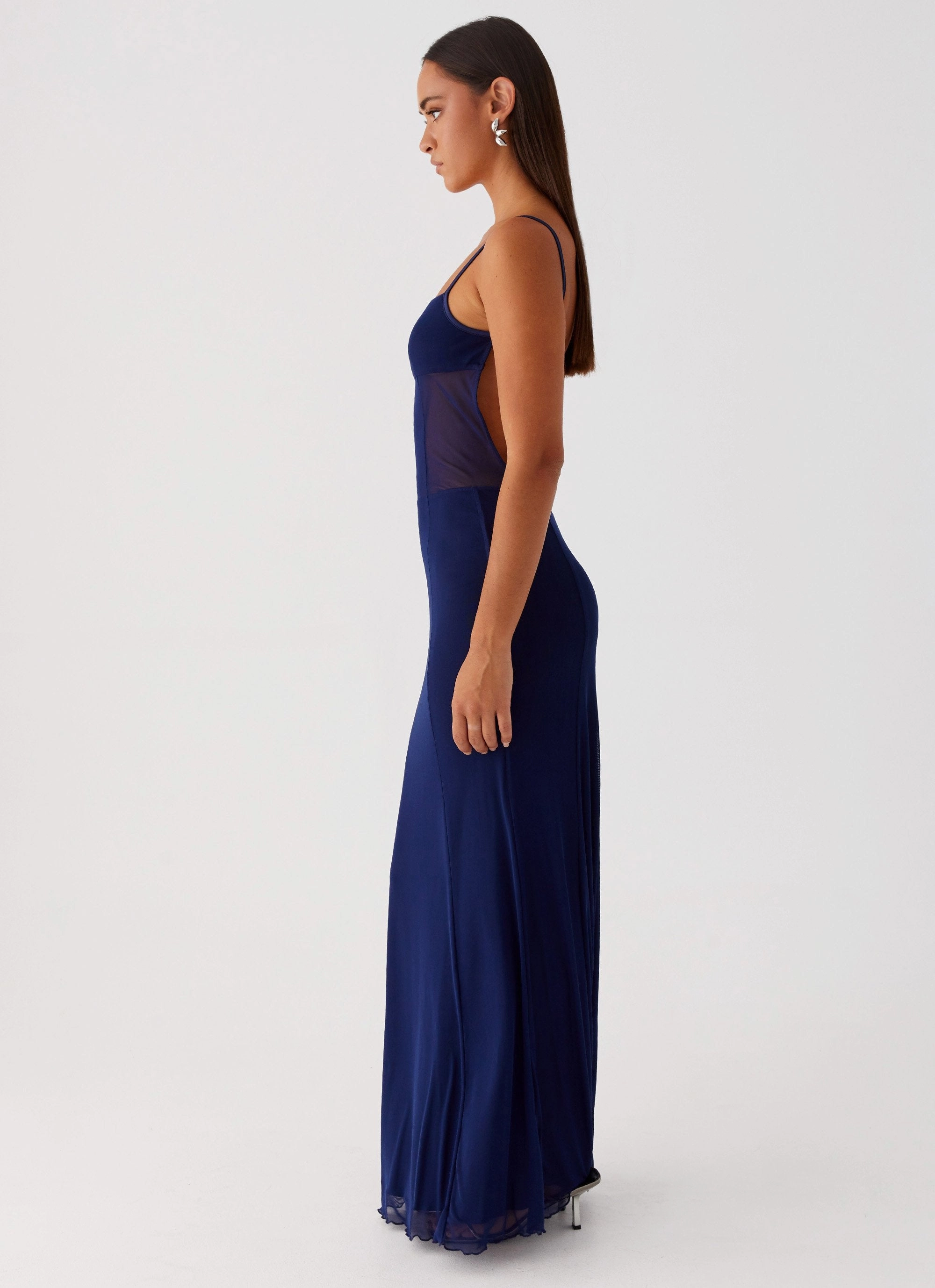 Day Ready Look Breathable Material Miranda Maxi Dress - Navy