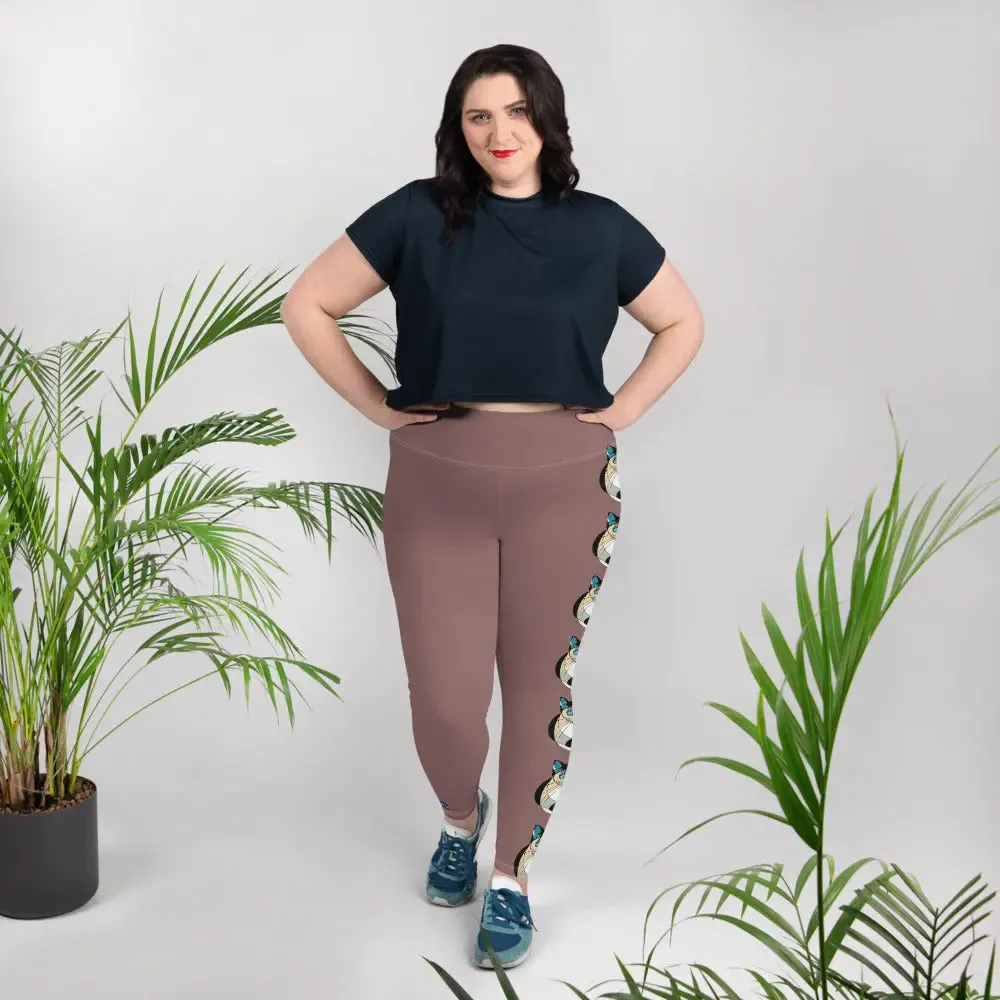 "Cat Lovers" Collection -  Siamese Cat Print Plus Size Leggings