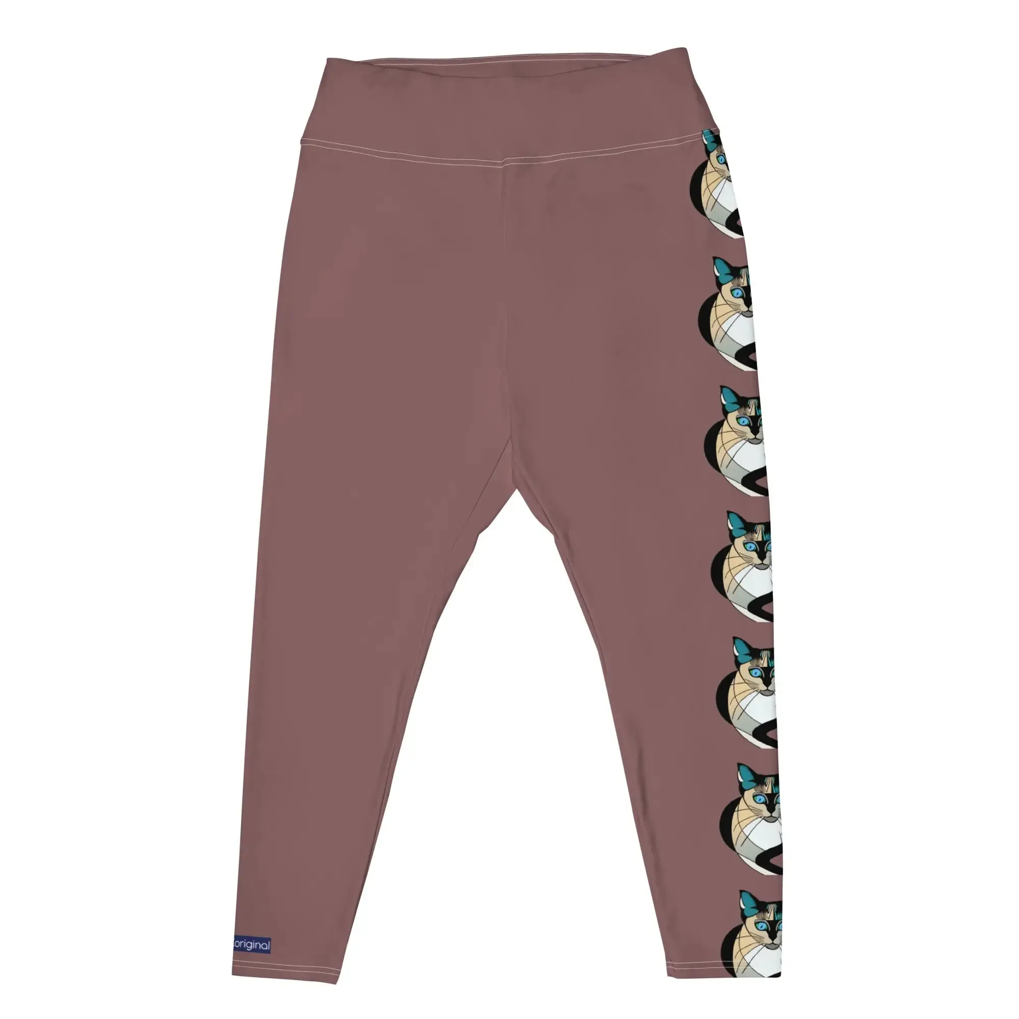 "Cat Lovers" Collection -  Siamese Cat Print Plus Size Leggings