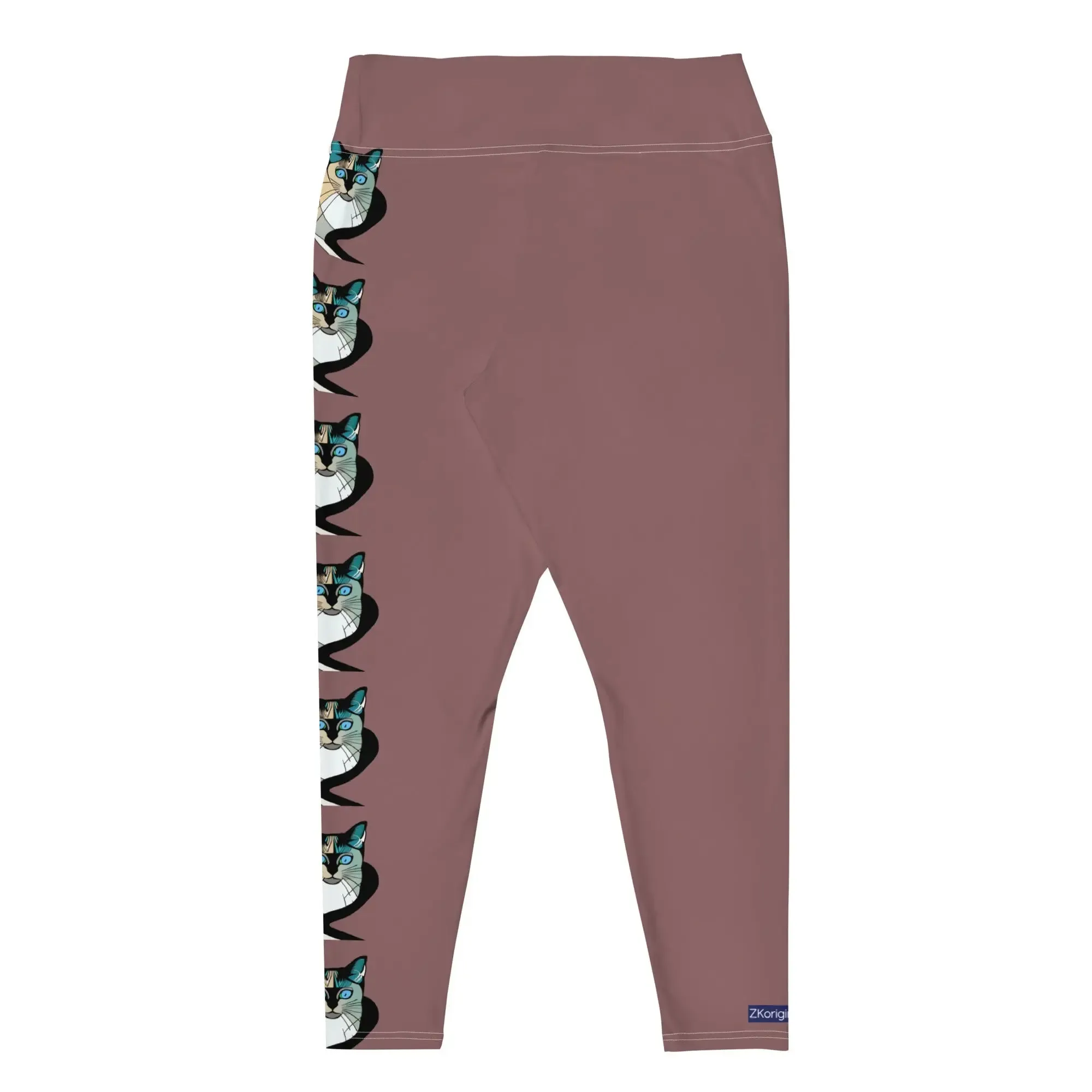 "Cat Lovers" Collection -  Siamese Cat Print Plus Size Leggings
