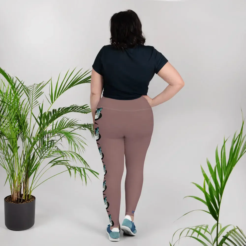 "Cat Lovers" Collection -  Siamese Cat Print Plus Size Leggings