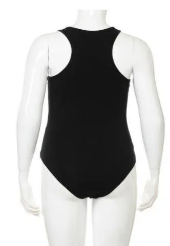 RACERBACK BODYSUIT | CURVY | black | yellow | white |