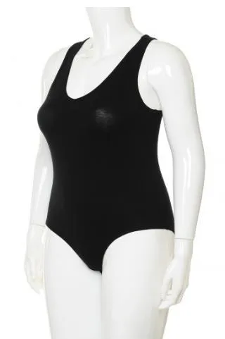 RACERBACK BODYSUIT | CURVY | black | yellow | white |