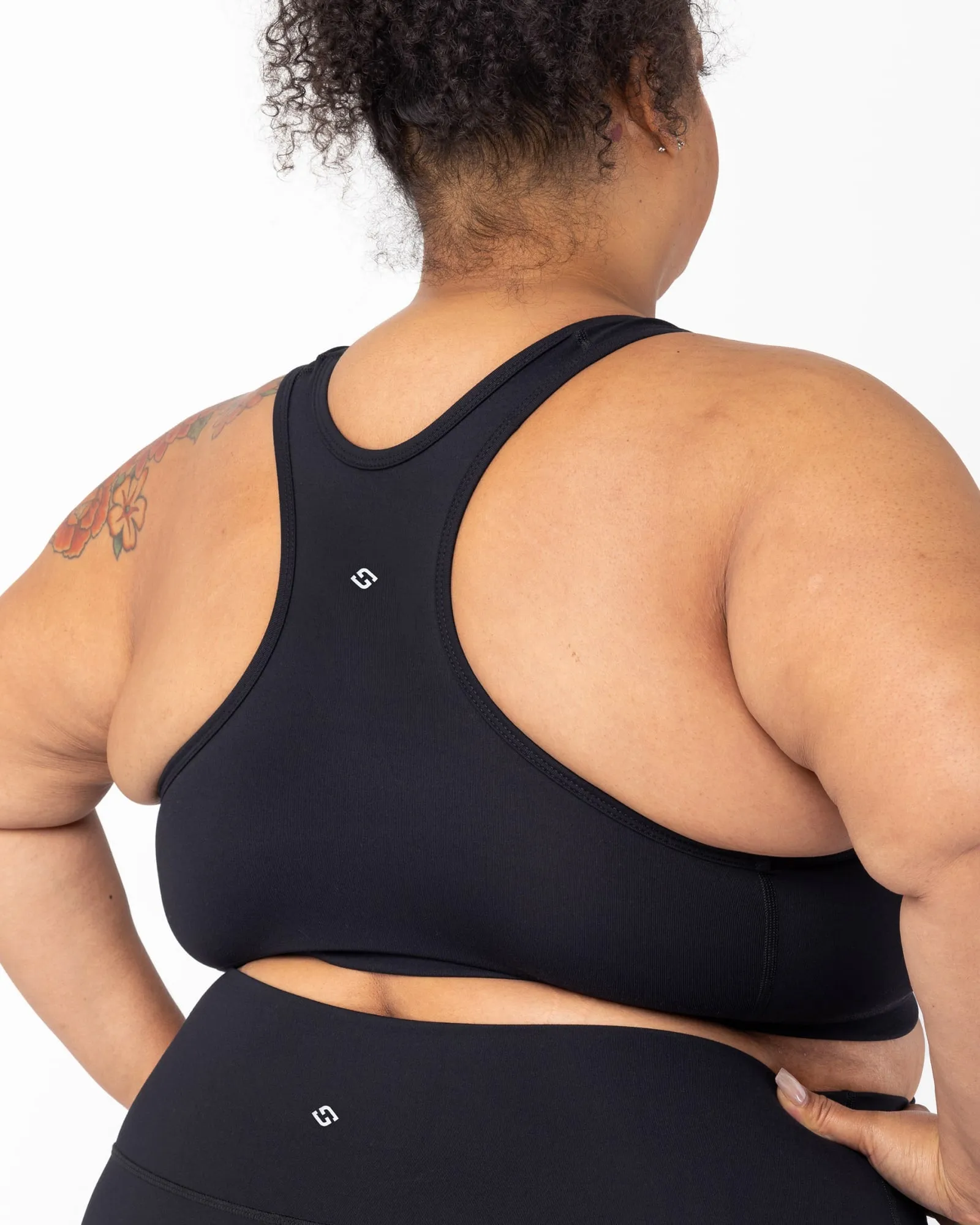 Racerback Sports Bra | Black