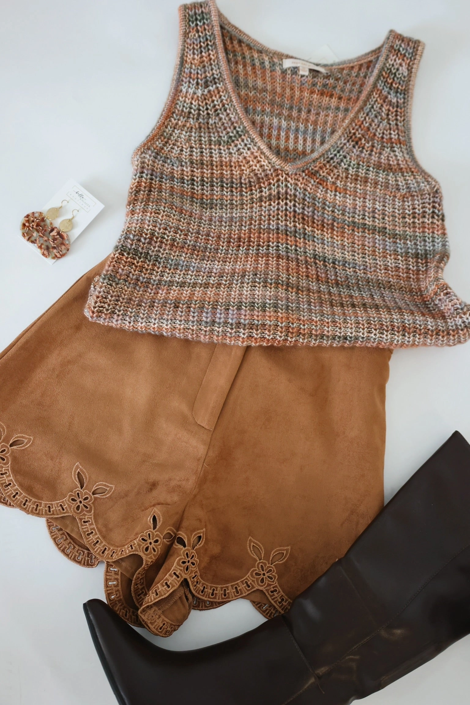 VNeckline Rach Eyelet Short