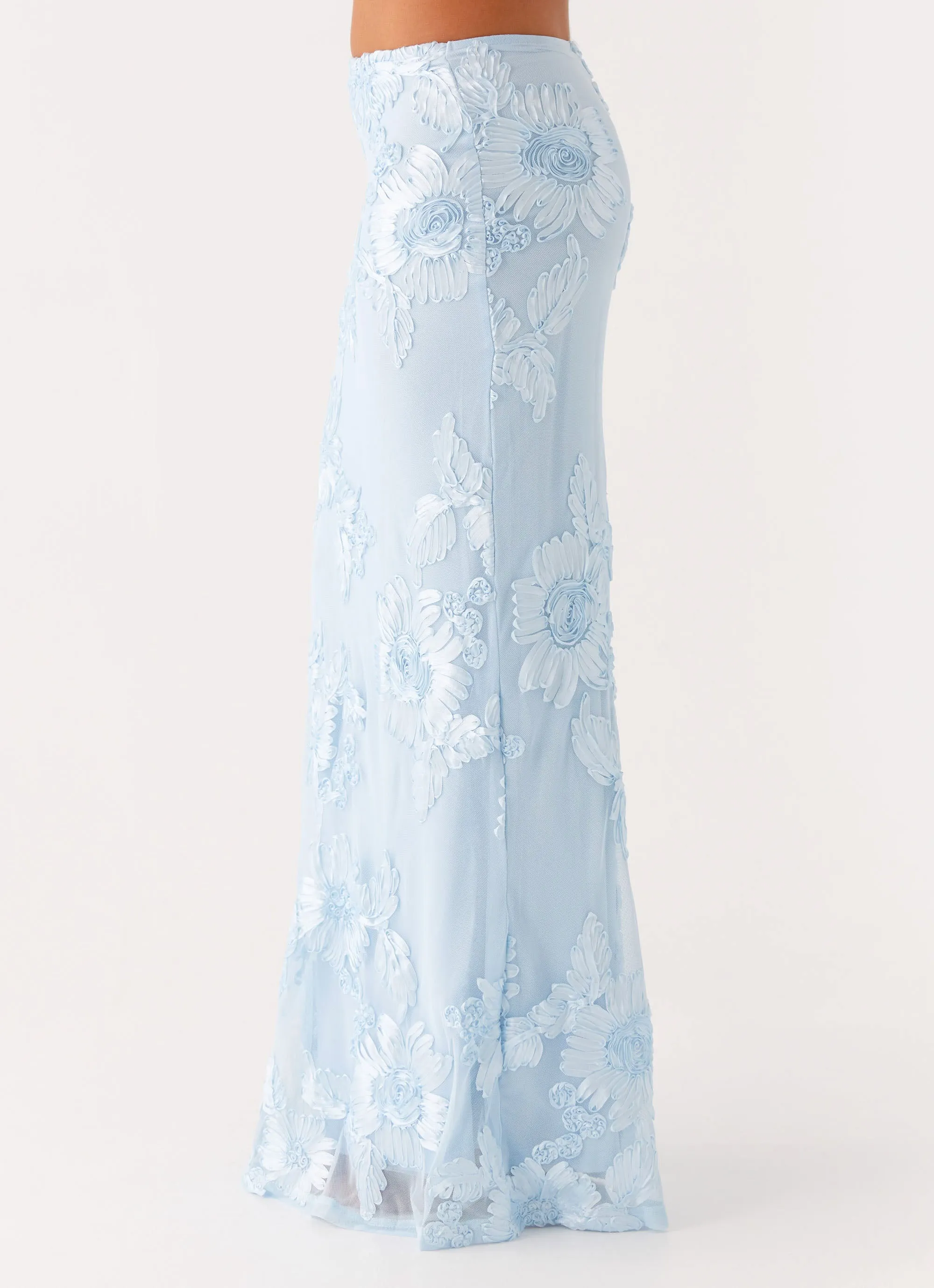 Radiate Maxi Skirt - Blue Luxury Feel Seasonal Drop