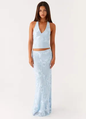 Radiate Maxi Skirt - Blue hypoallergenic Radiate Maxi Skirt - Blue Clean Outfit