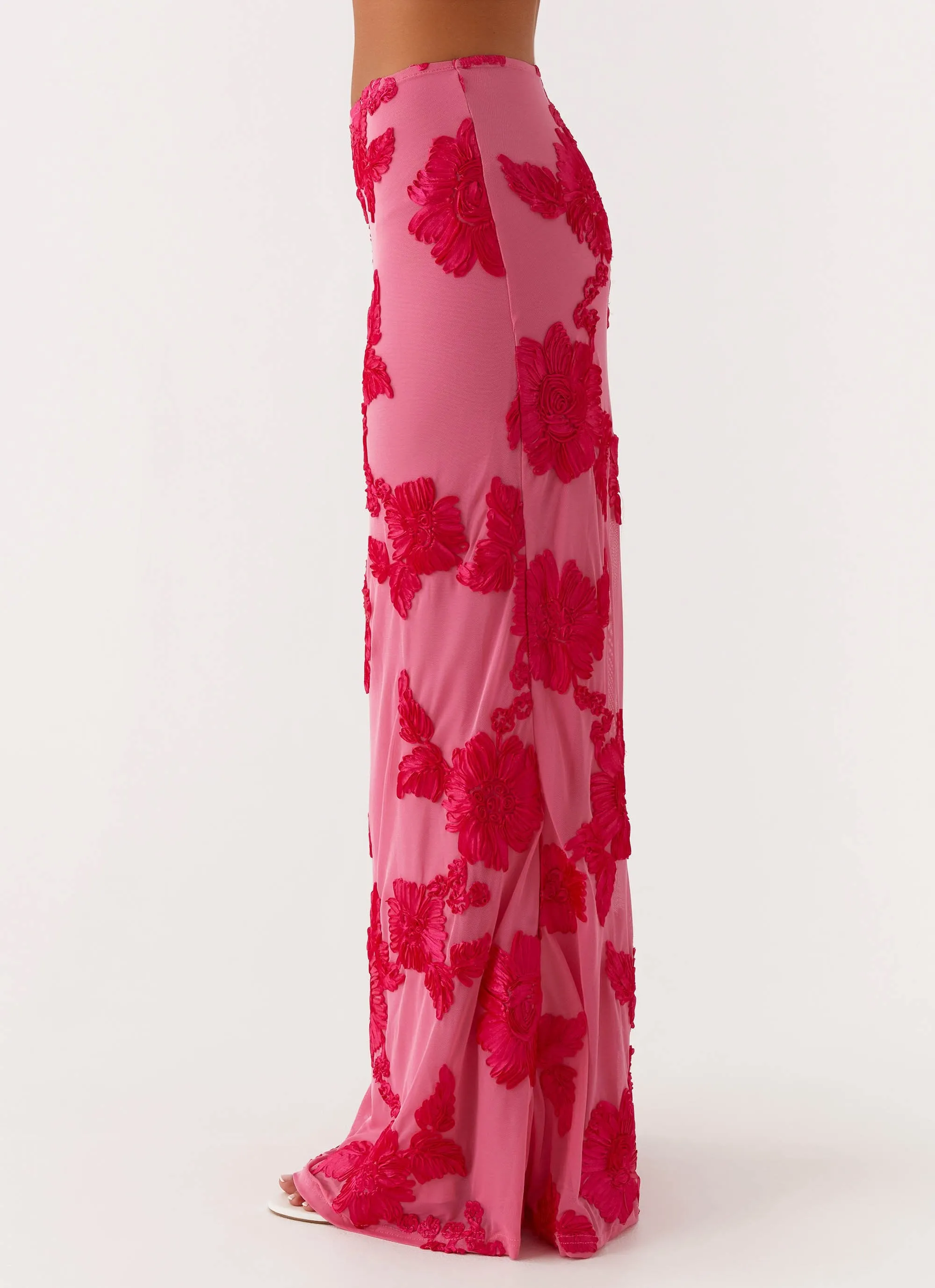 Laidback Style Radiate Maxi Skirt - Pink