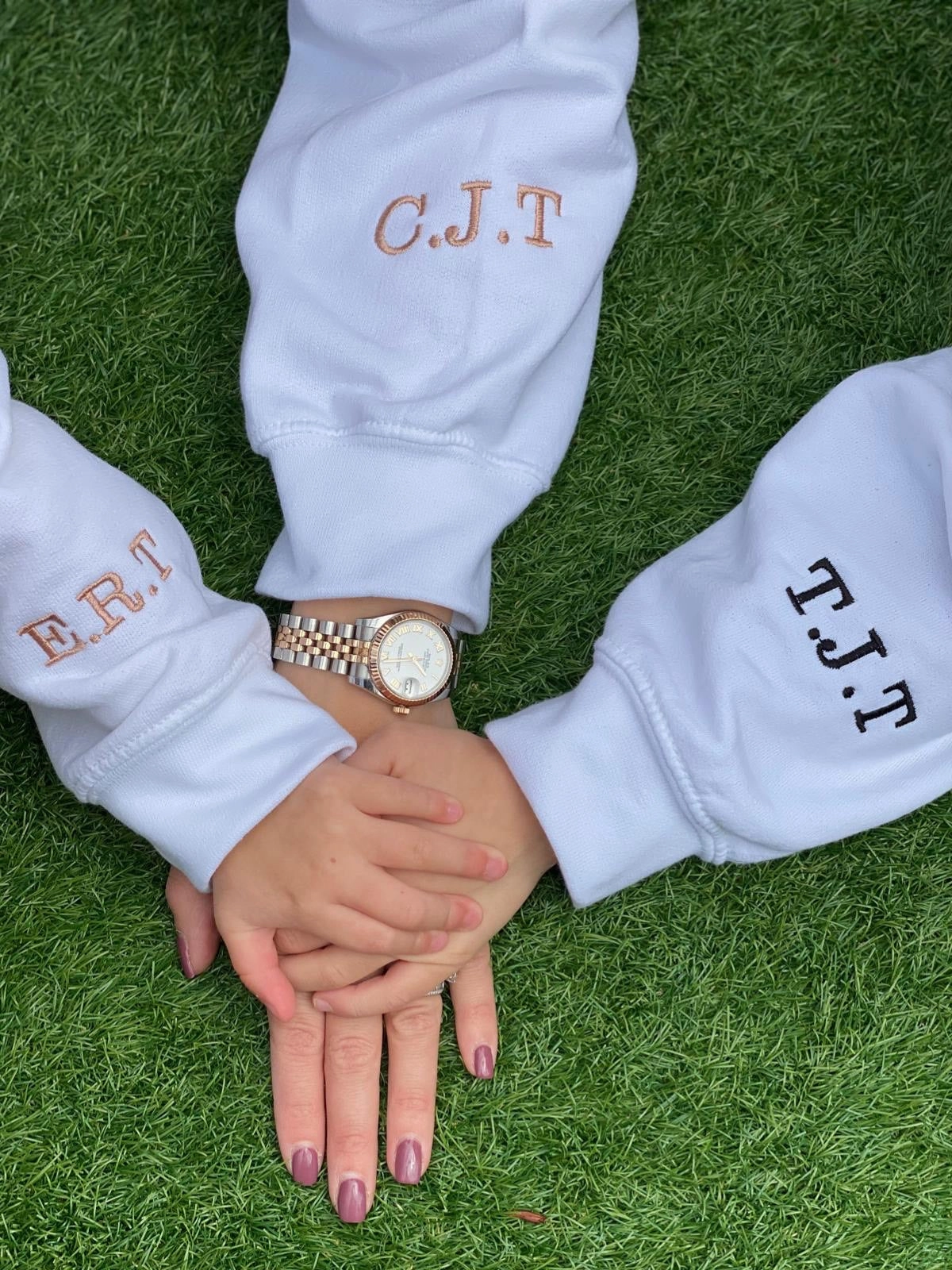 Mimi Children's Unisex Personalised White Star Hoodie Roomy Fit