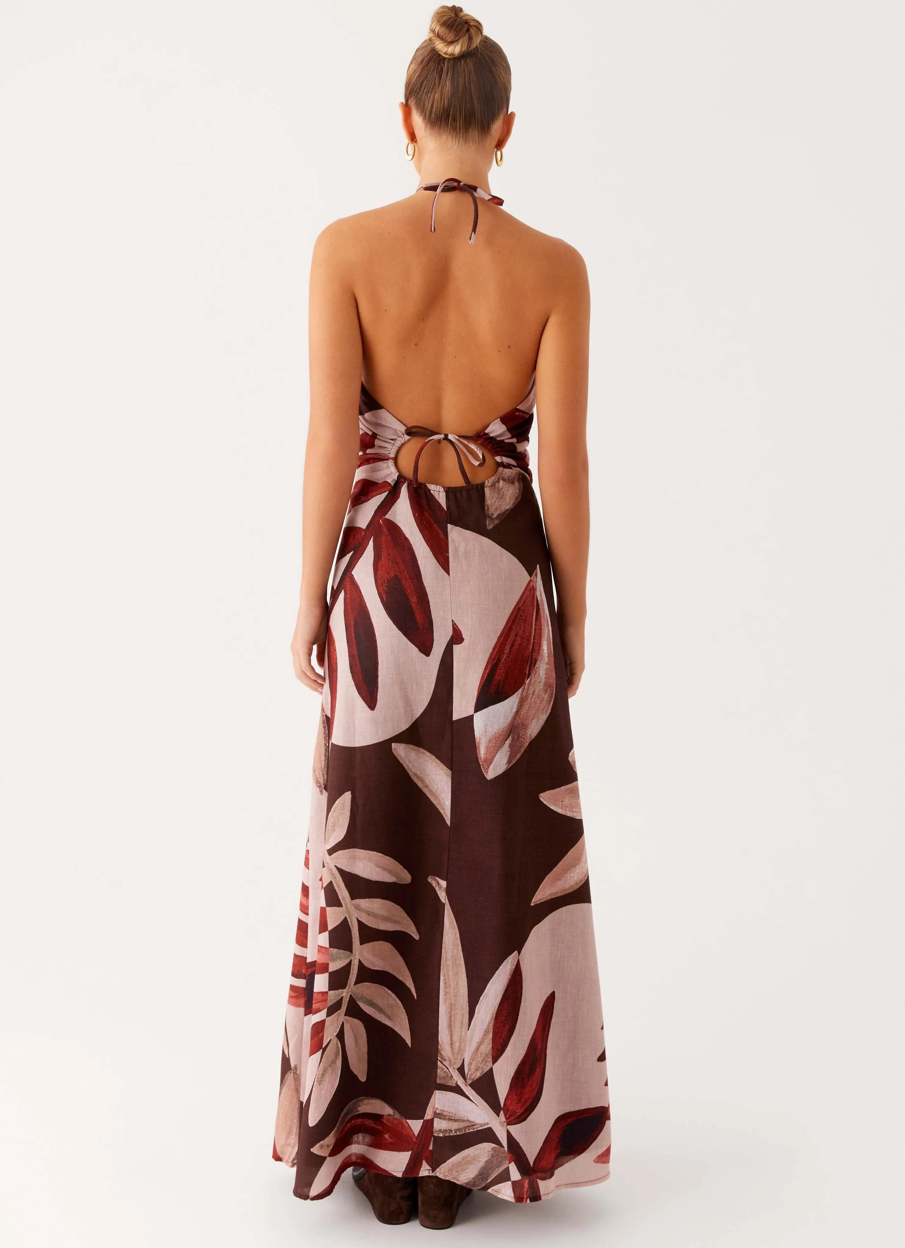 Ramona Linen Maxi Dress - Cinnamon Palm Unique Design