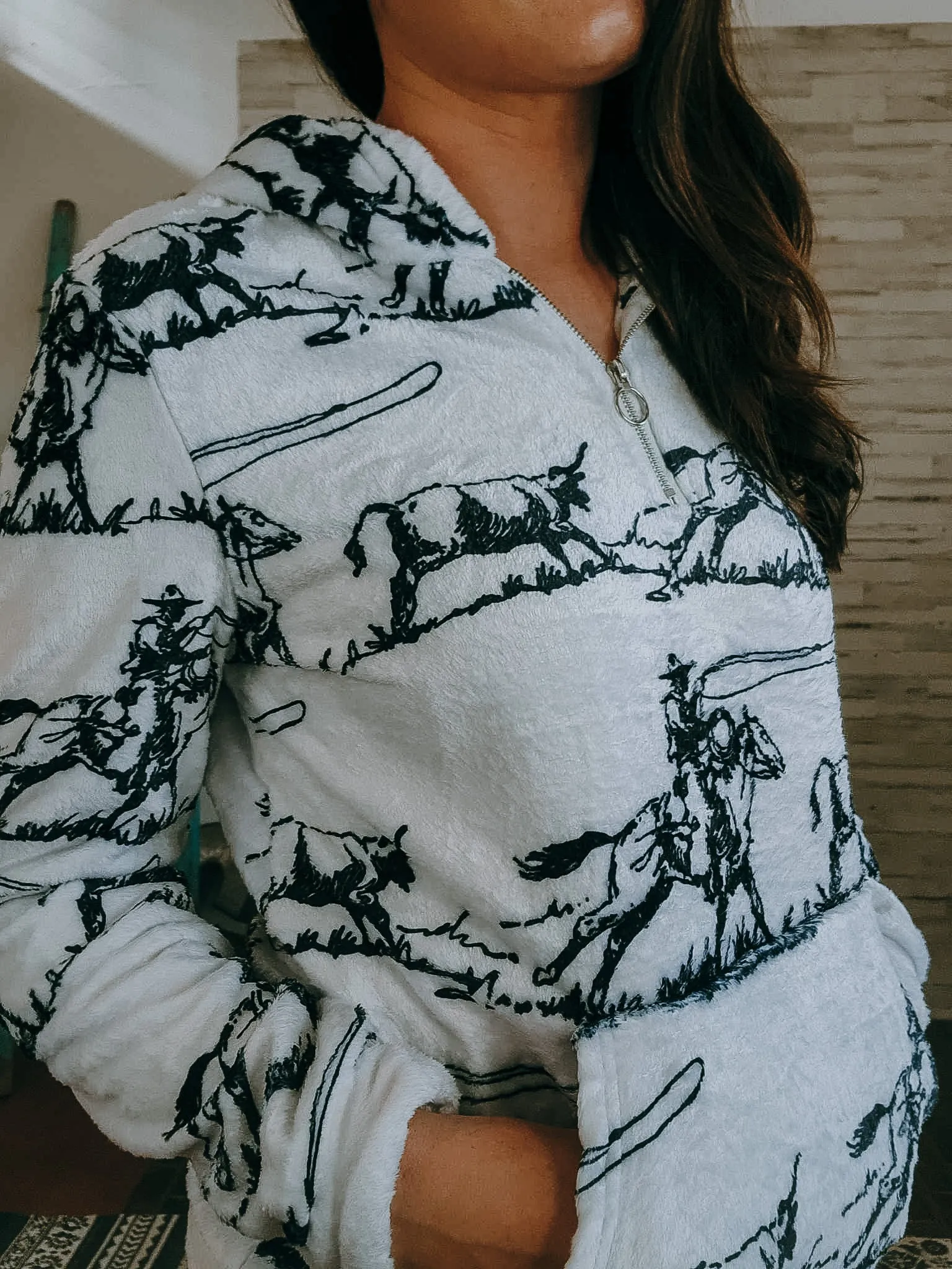 Ranch Roper Fleece Zip Up Hoodie