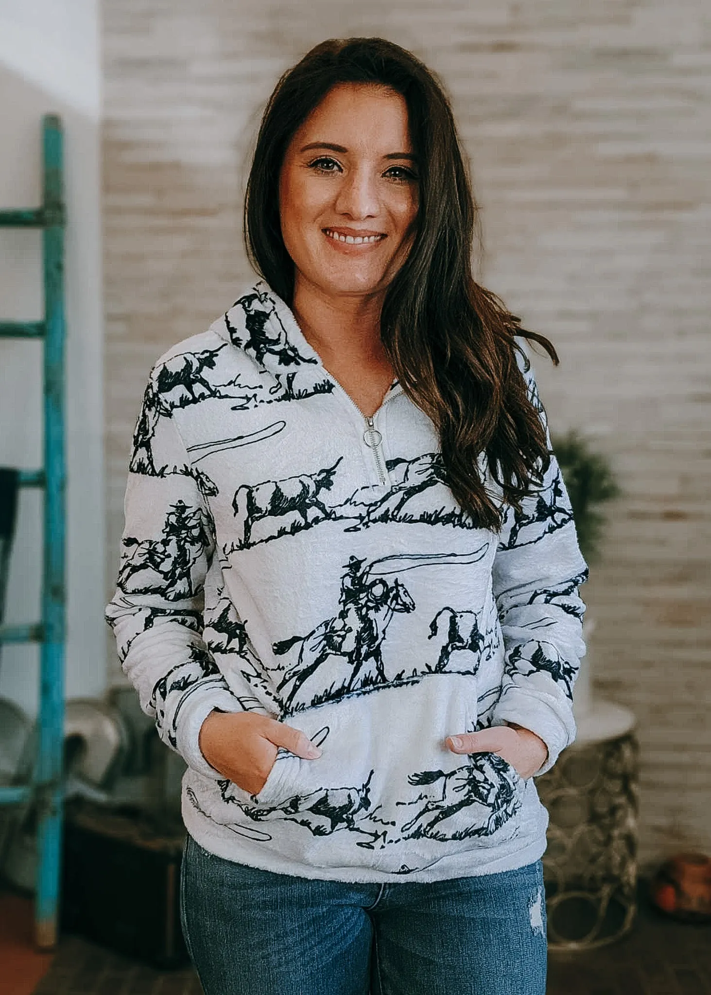 Ranch Roper Fleece Zip Up Hoodie