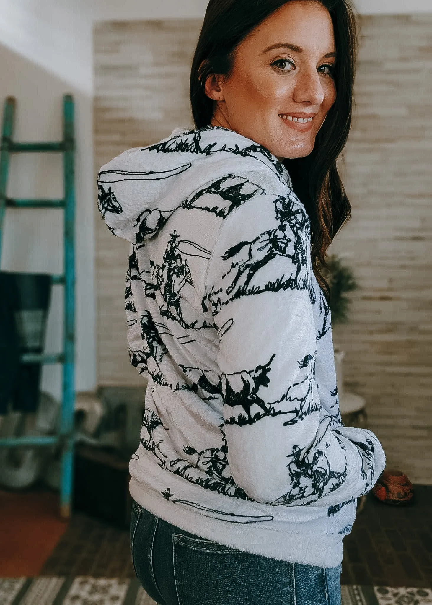 Ranch Roper Fleece Zip Up Hoodie